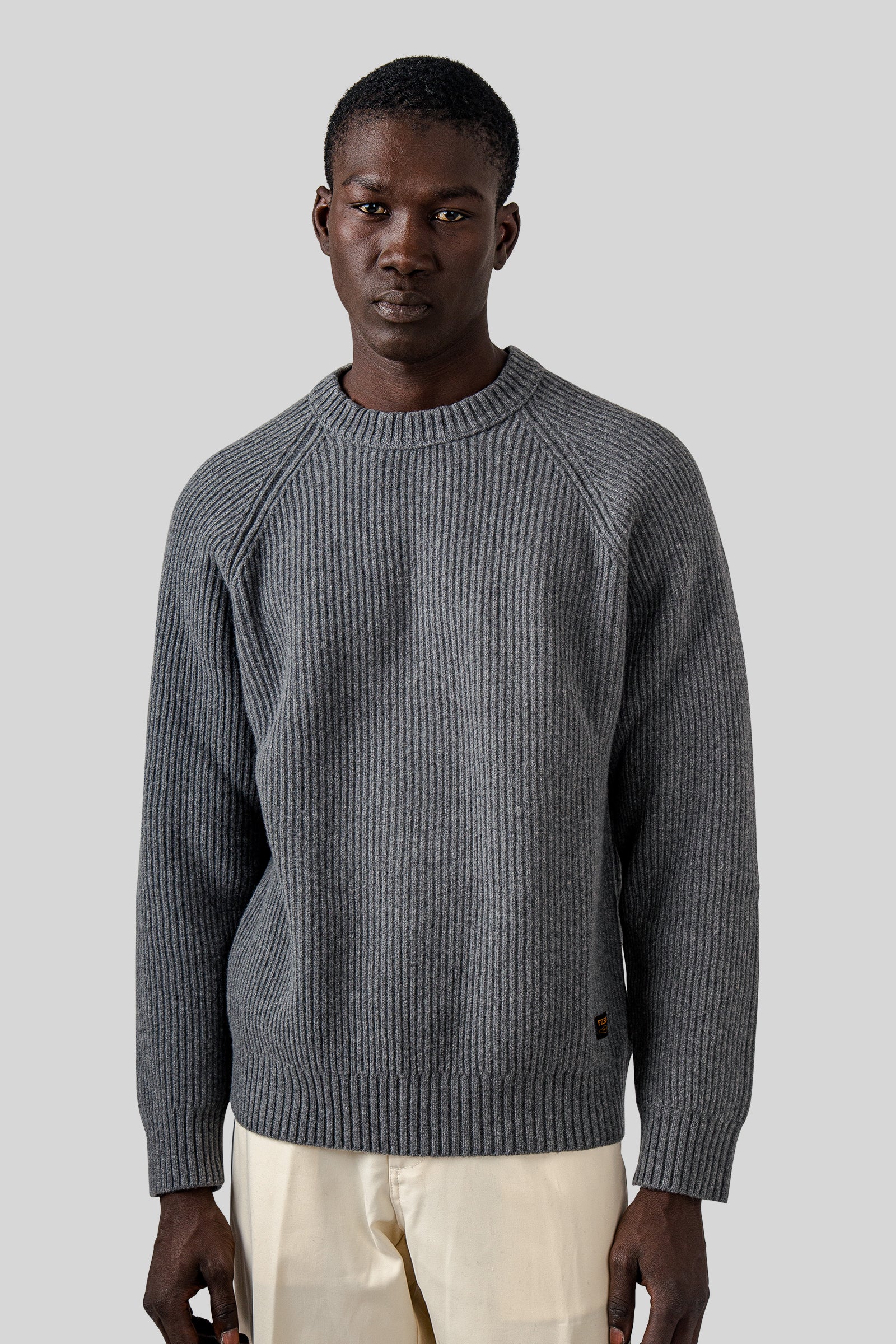 Filson Cascade Rib Crewneck Grigio Melange Uomo - 1