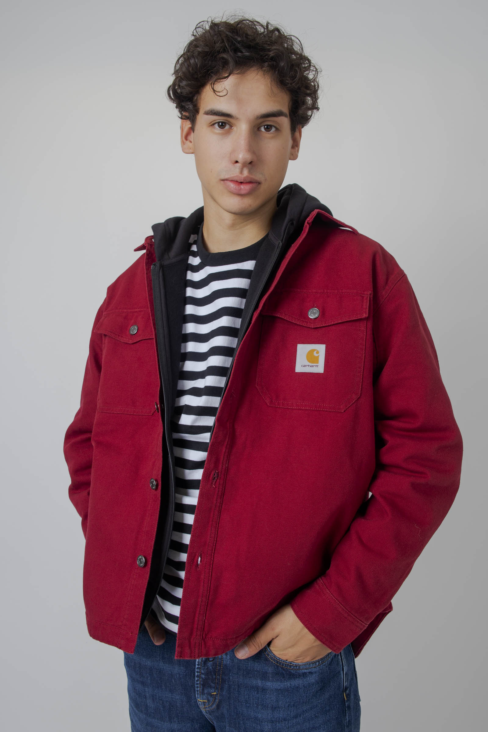 Carhartt Wip Selby Shirt Jac Rosso Uomo - 2