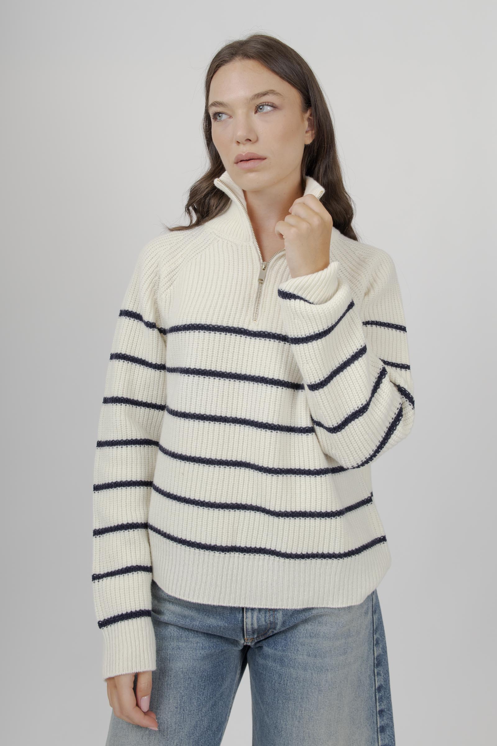 Semicouture Maglia Pascale Bianco/blu Donna - 3