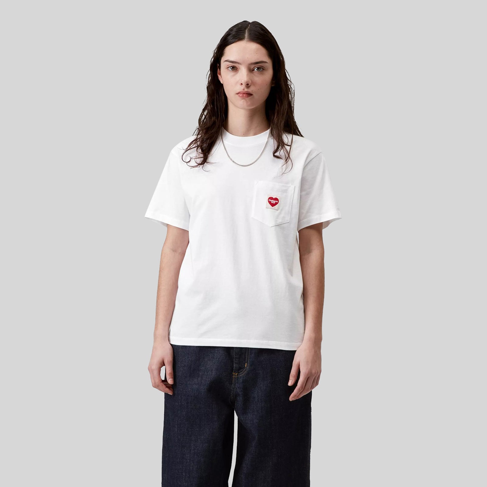 Carhartt Wip T-shirt W' S/s Pocket Heart Bianco Donna - 4