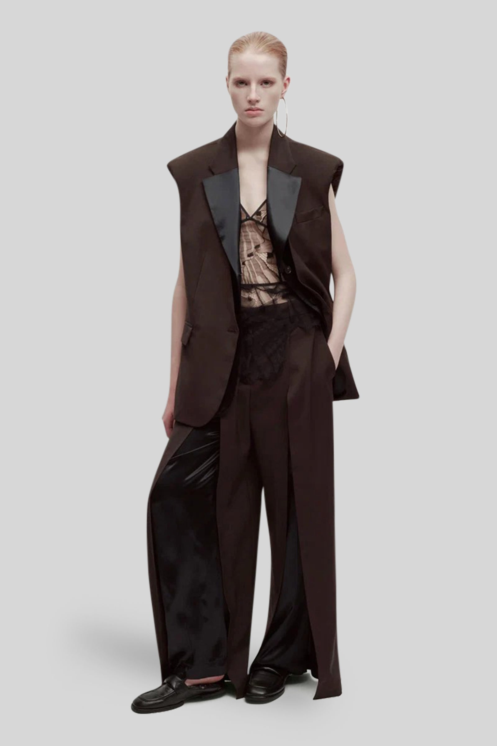 Erika Cavallini Gilet Gloria Marrone Scuro Donna - 2