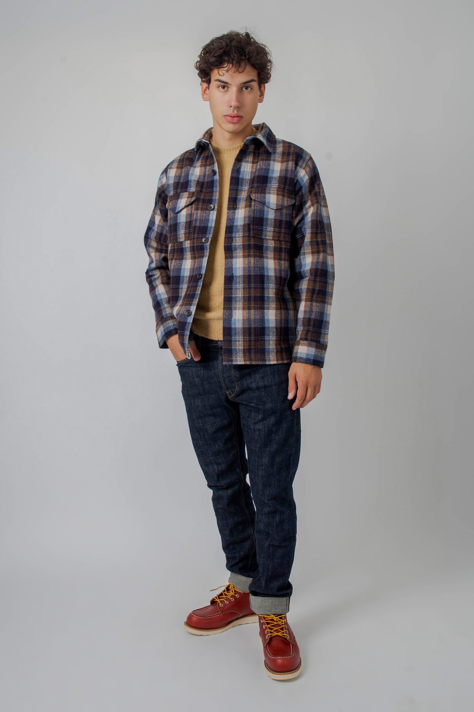 Roberto Collina Maglia Girocollo Swg Cammello Uomo - 3