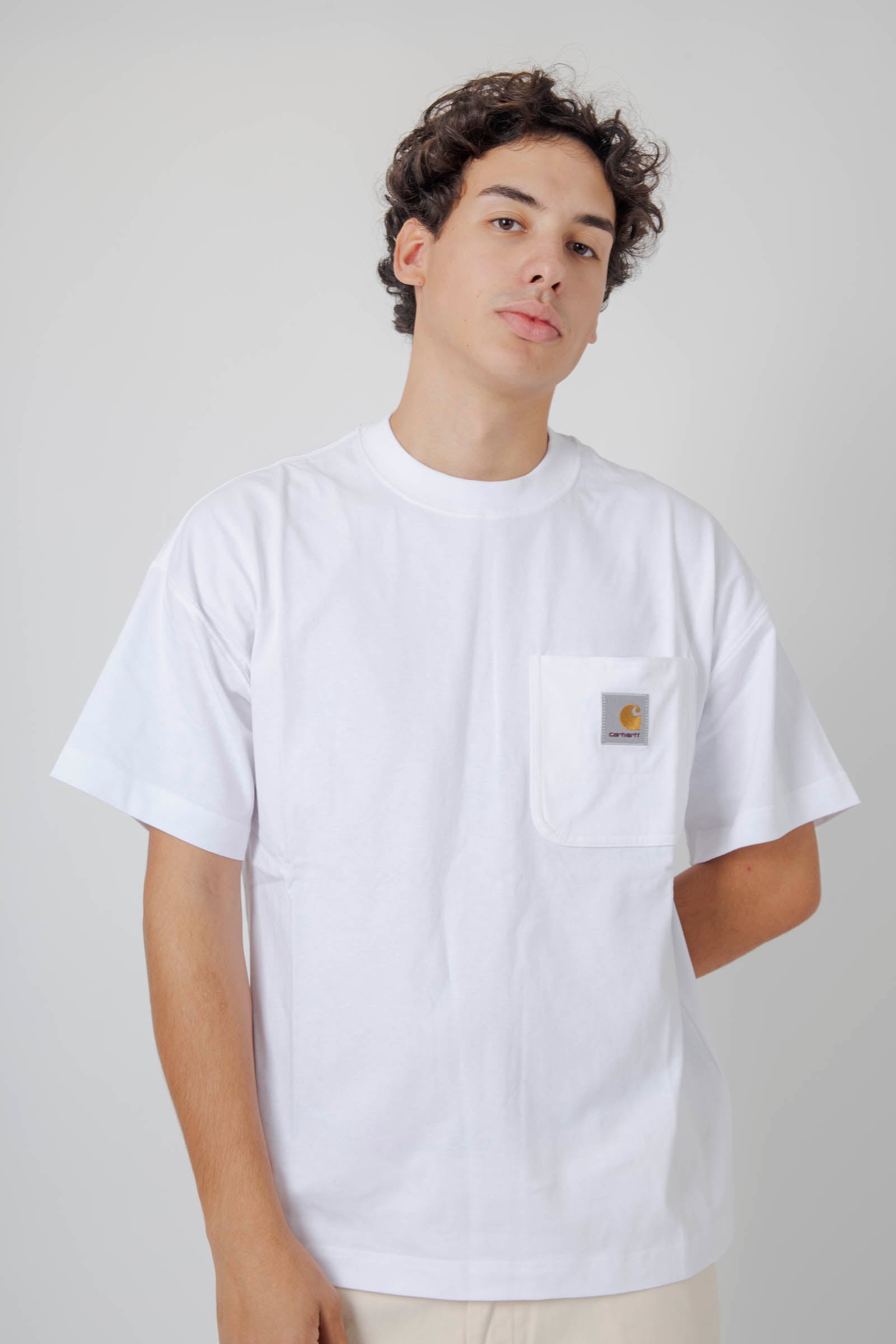 Carhartt Wip T-shirt Work Pocket Bianco Uomo - 1