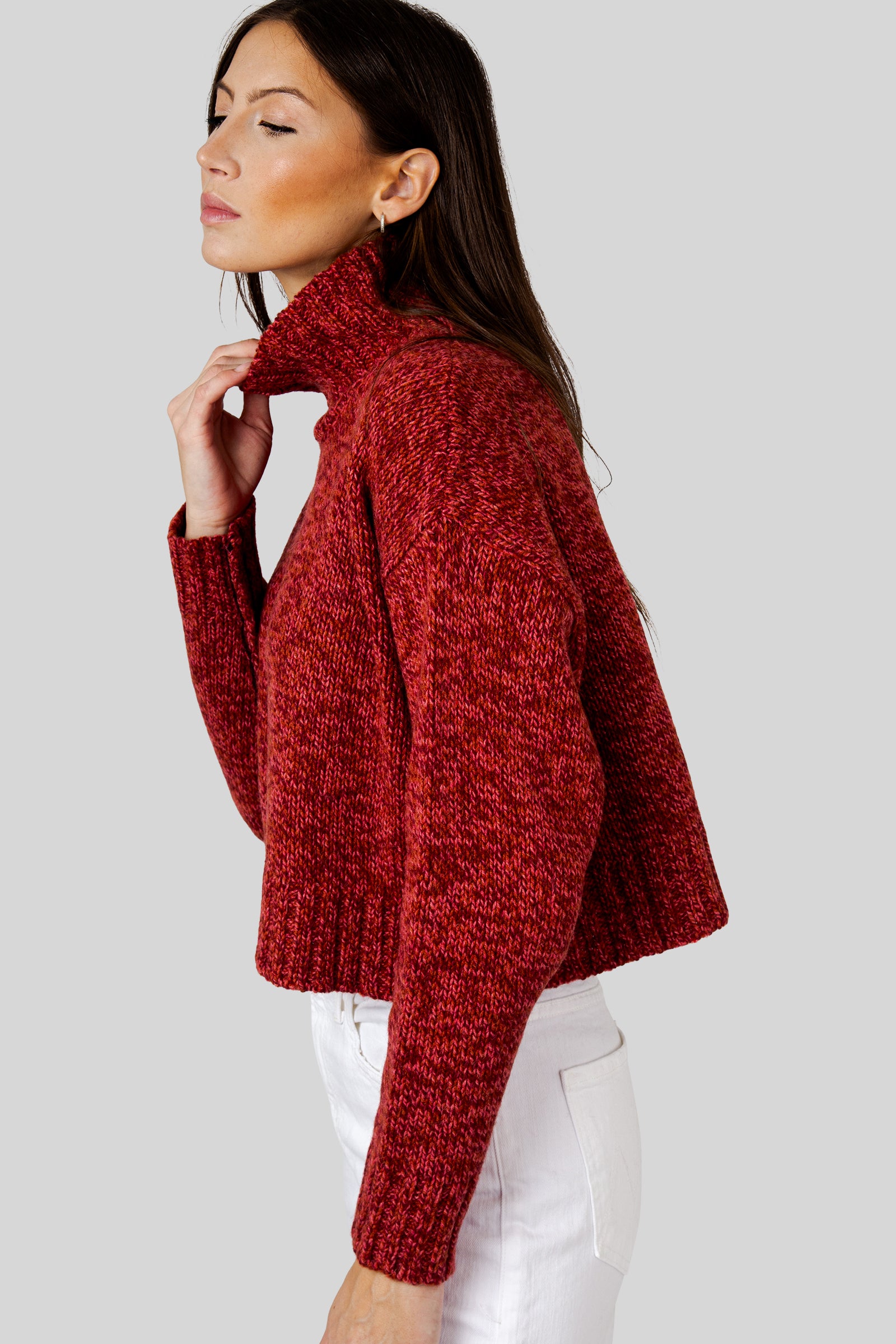 Roberto Collina Dolcevita Cropped Rosa/bordeaux Donna - 1