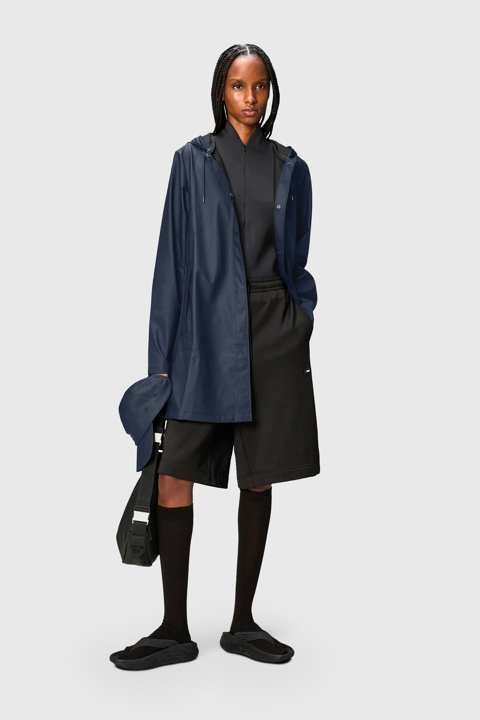 Rains A-line W Jacket Blu Navy Donna - 3