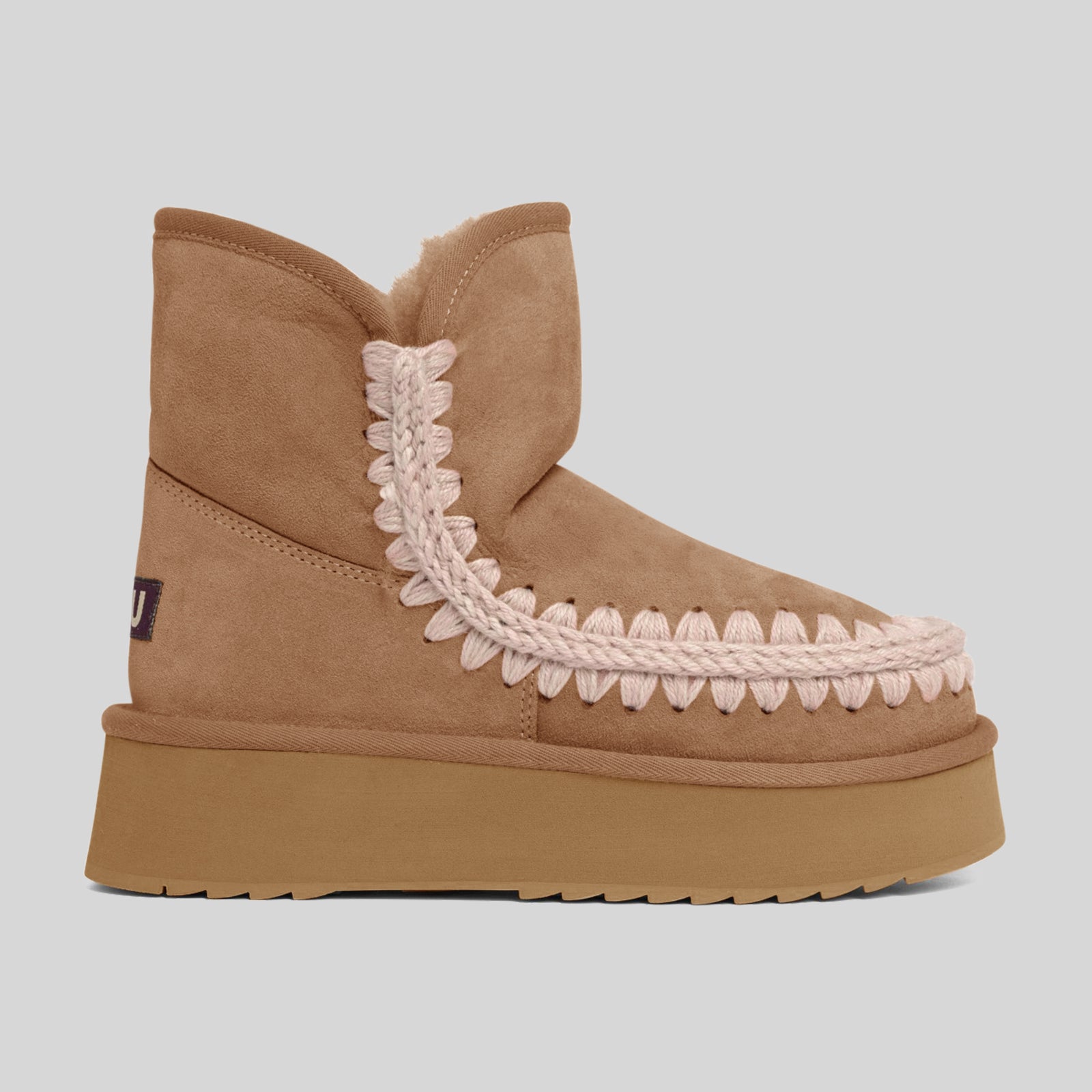 Mou Platform Boot Suede Marrone Chiaro Donna - 6