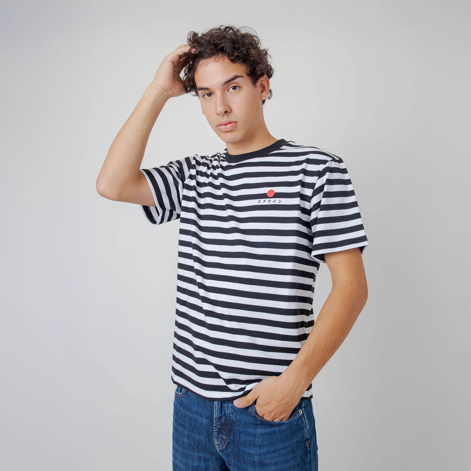 Edwin T-shirt Regular Striped Nero/bianco Uomo - 7