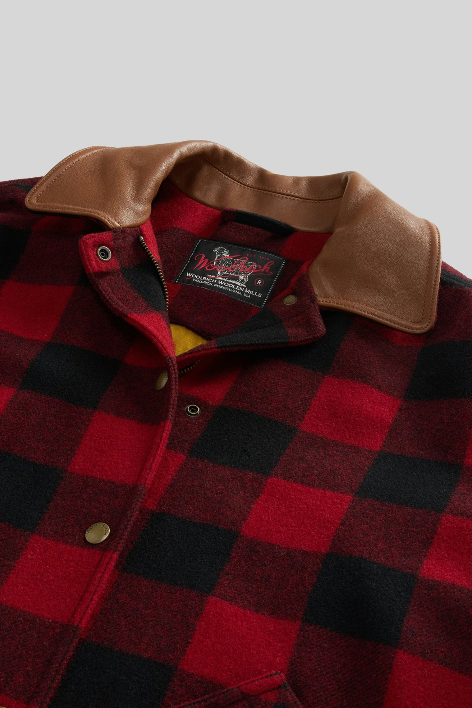 Woolrich Woolen Mills Women's Barn Coat Buffalo Check Nero/rosso Donna - 3