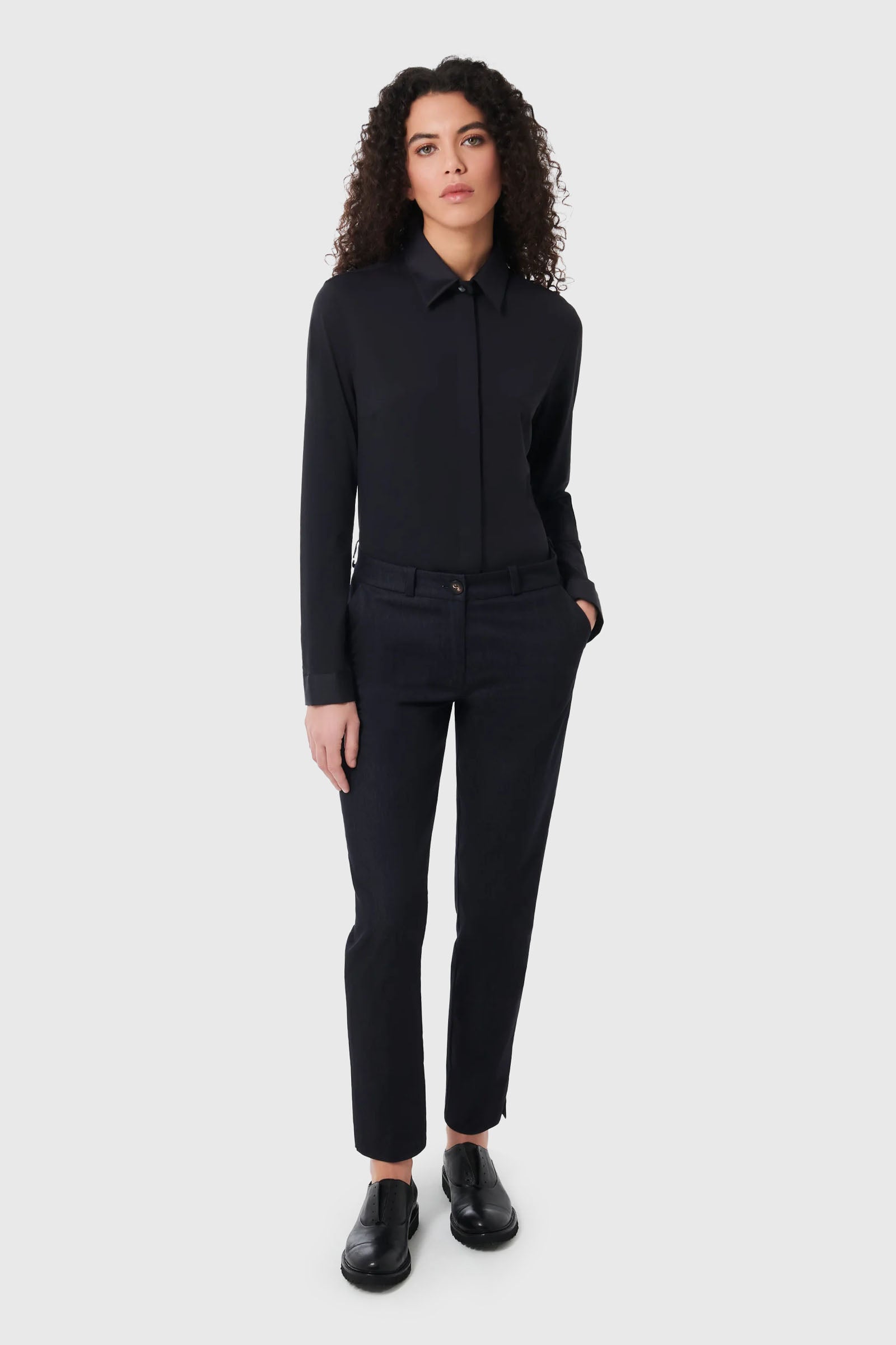 Rrd Oxford Plain Wom Shirt Nero Donna - 2
