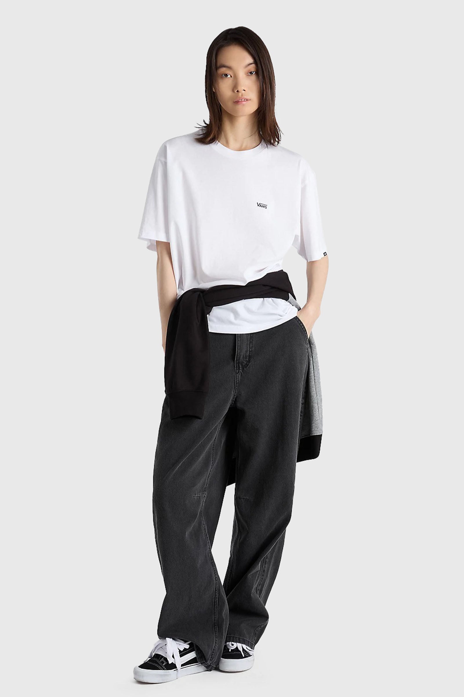 Vans "off The Wall" Left Chest Logo Tee Bianco Unisex - 9