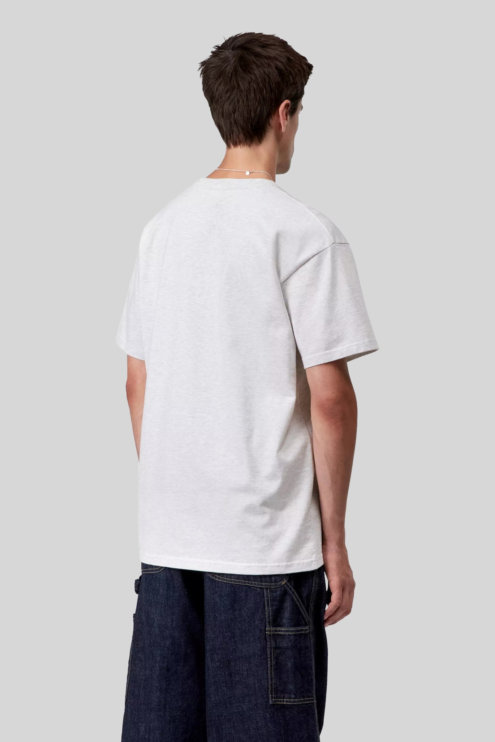 Carhartt Wip T-shirt S/s Chase Grigio Chiaro Uomo - 2