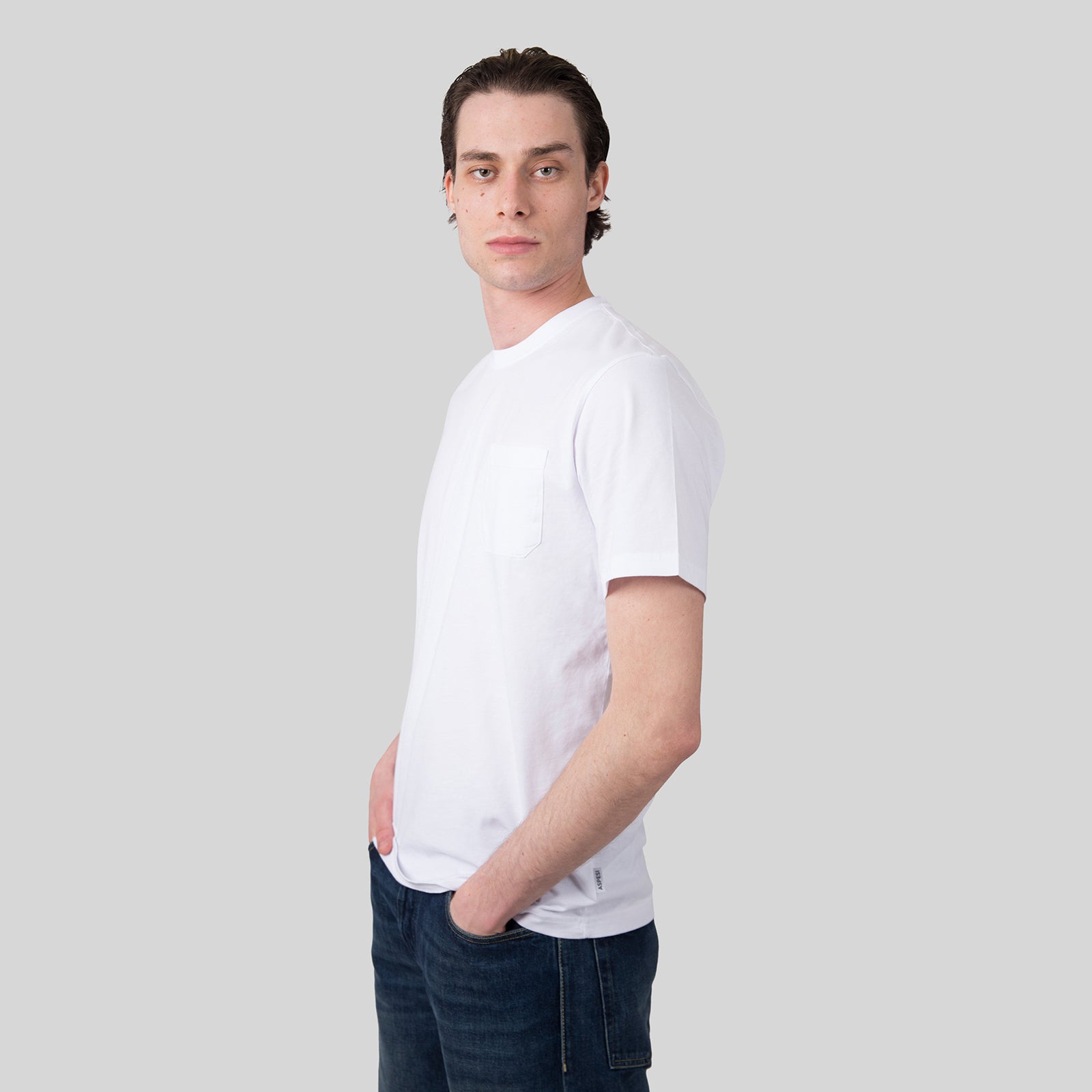 Aspesi T-shirt In Jersey Di Cotone Bianco Uomo - 6