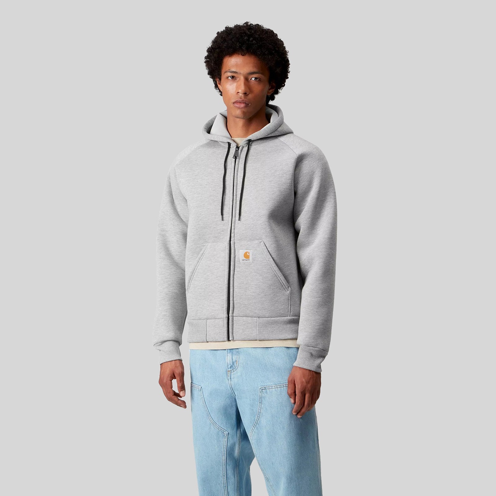 Carhartt Wip Car-lux Hooded Jacket Grigio Chiaro Uomo - 4