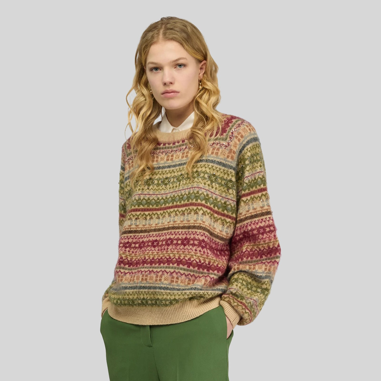 Semicouture Maglia Inez Beige Donna - 5