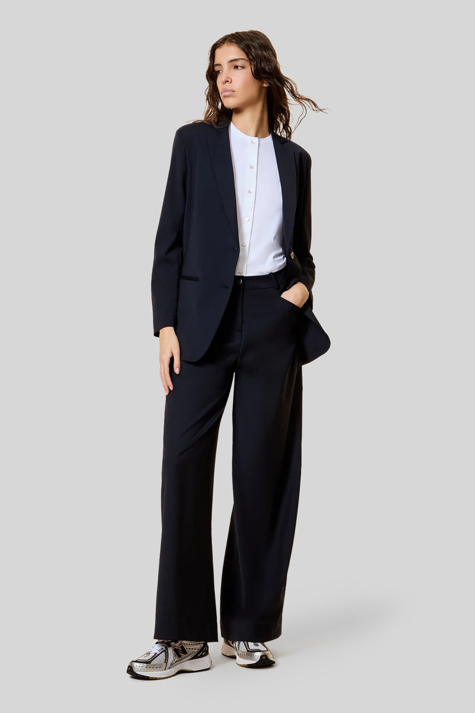 Rrd Blazer Zummer Wooltech Boyfriend Blu Donna - 3