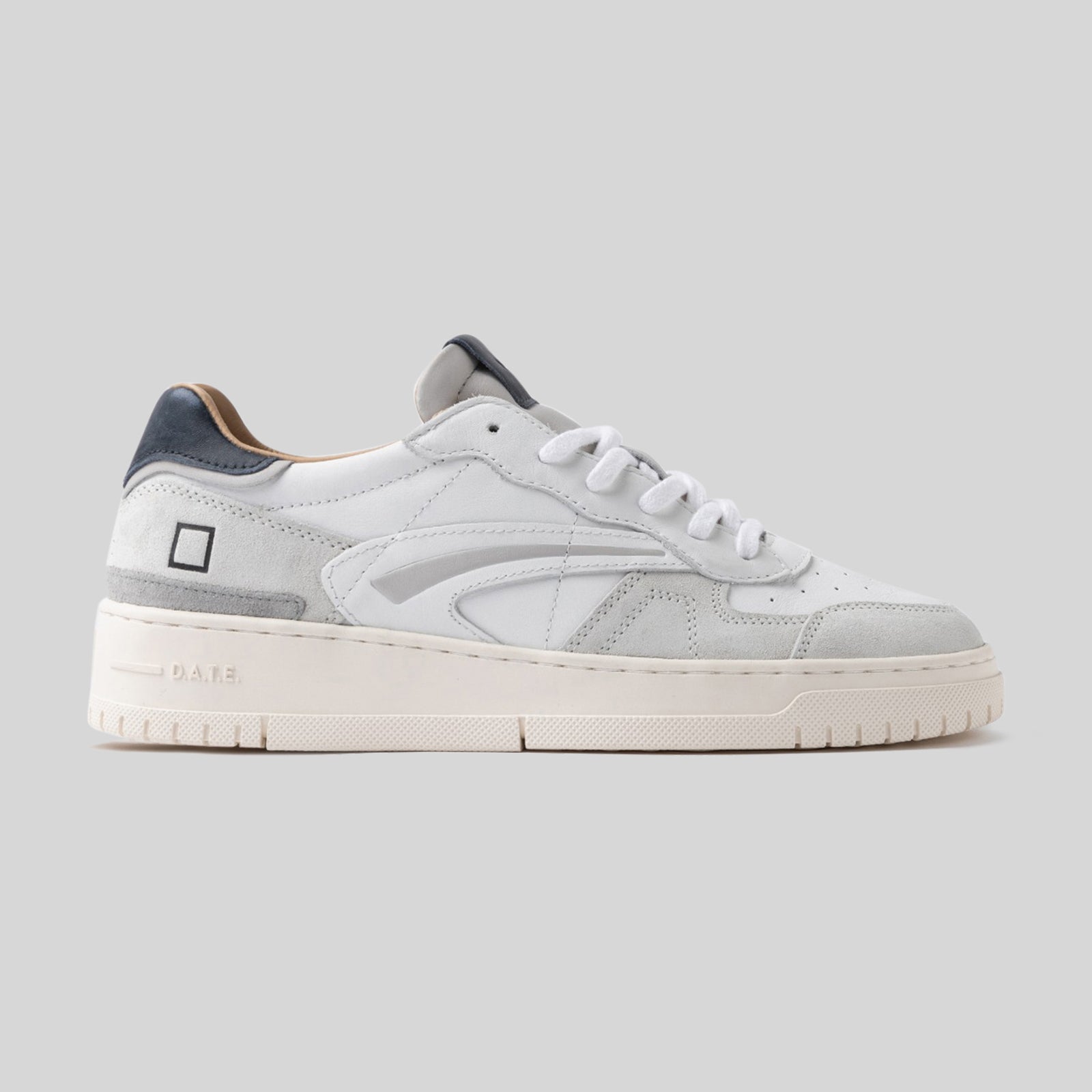 D.a.t.e. Sneaker Torneo Pure Vintage Calf Bianco/blu Uomo - 6