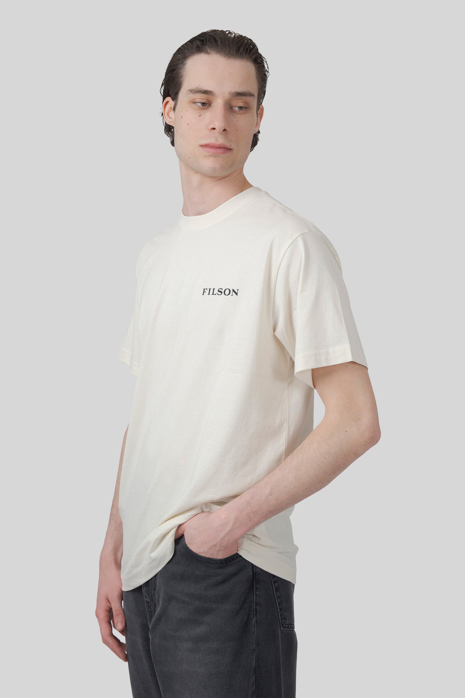 Filson T-shirt Scenic Graphic Bianco Off Uomo - 3