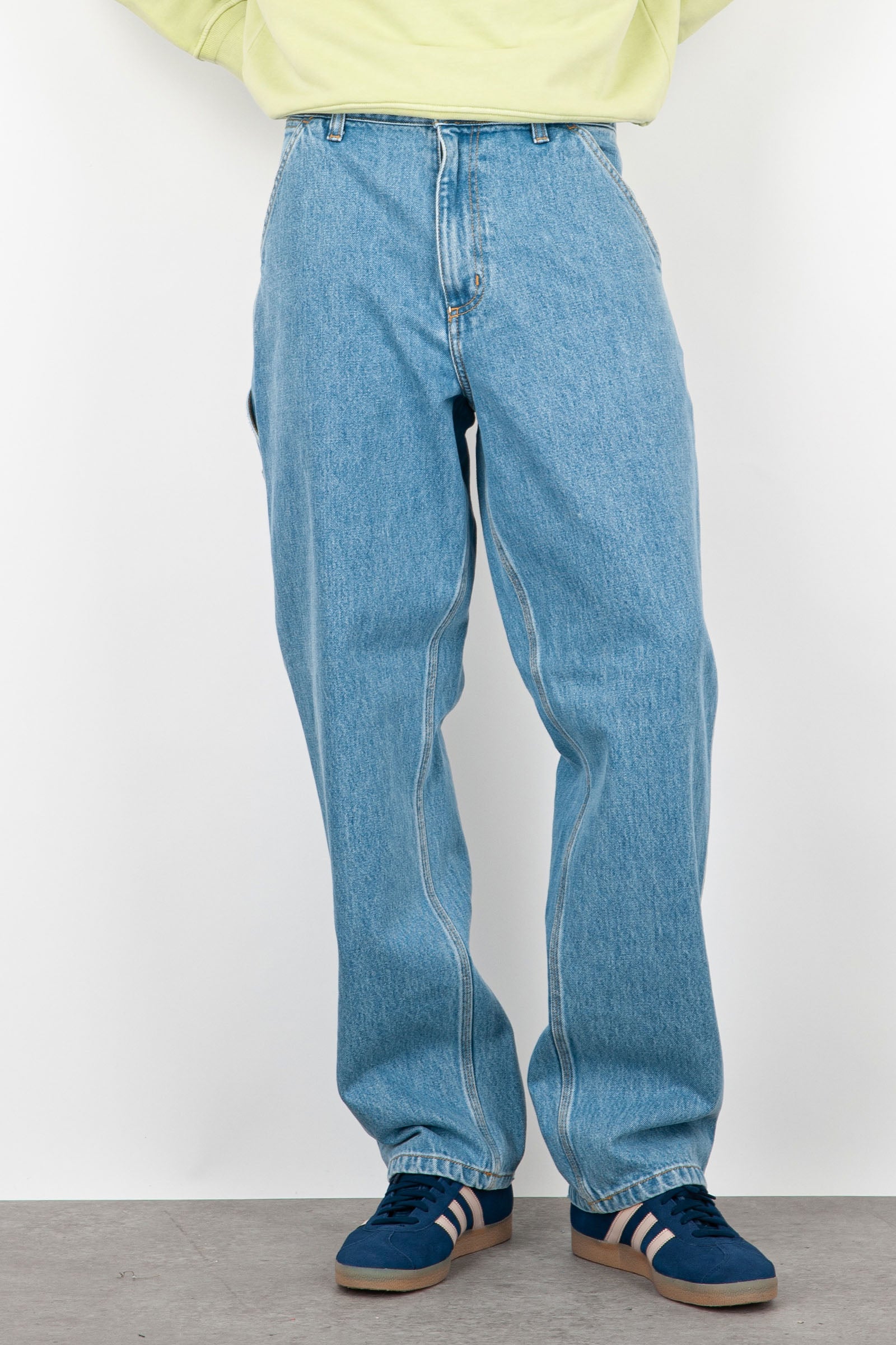 Carhartt WIP Jeans Single Knee Cotone Blu Chiaro - 1