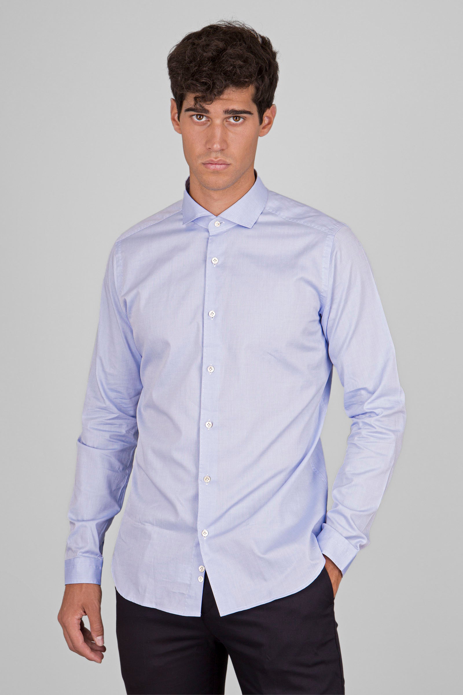 Dnl Camicia Collo Francia Azzurro Uomo - 1