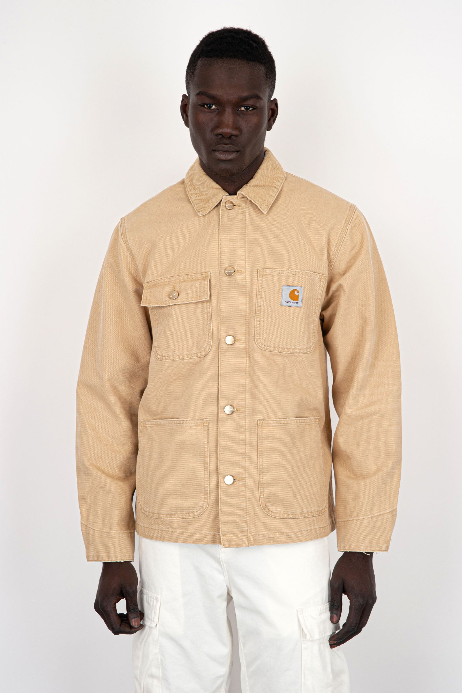 Carhartt WIP Camicia Michigan Coat Cotone Sabbia - 1