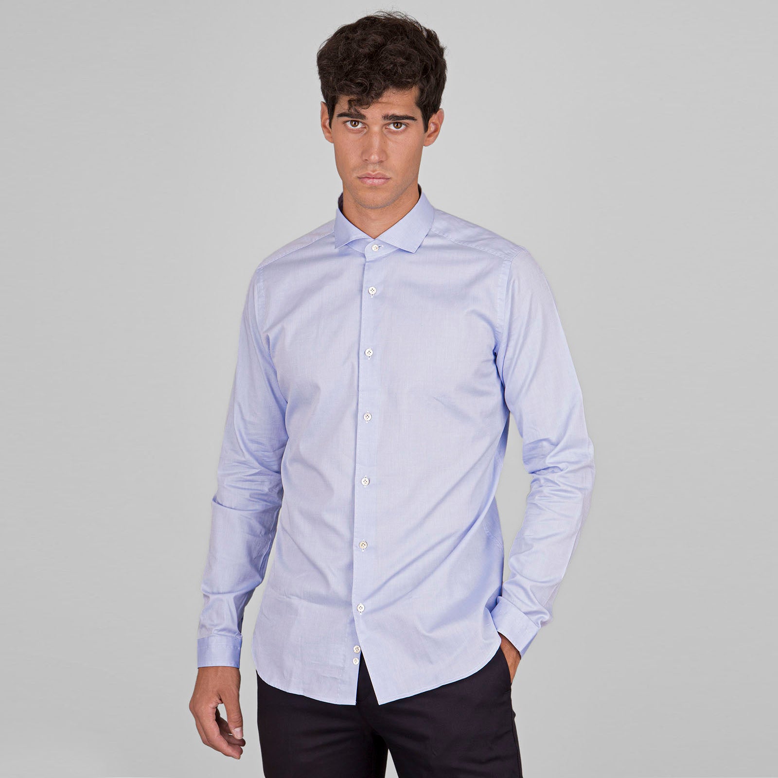 Dnl Camicia Collo Francia Azzurro Uomo - 7