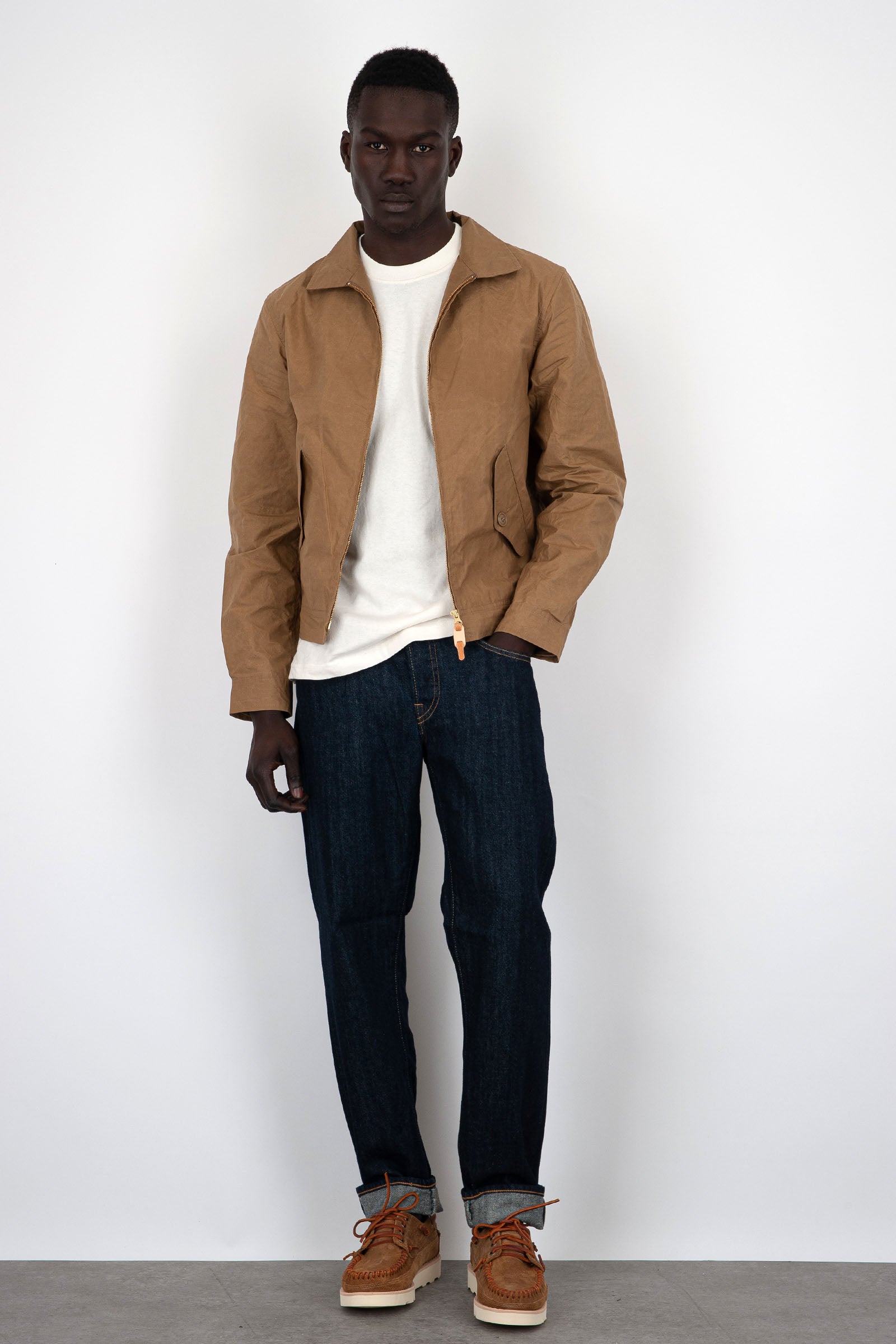 Manifattura Ceccarelli Blazer Coat 6024-QP Dark Tan Cotton Beige - 2