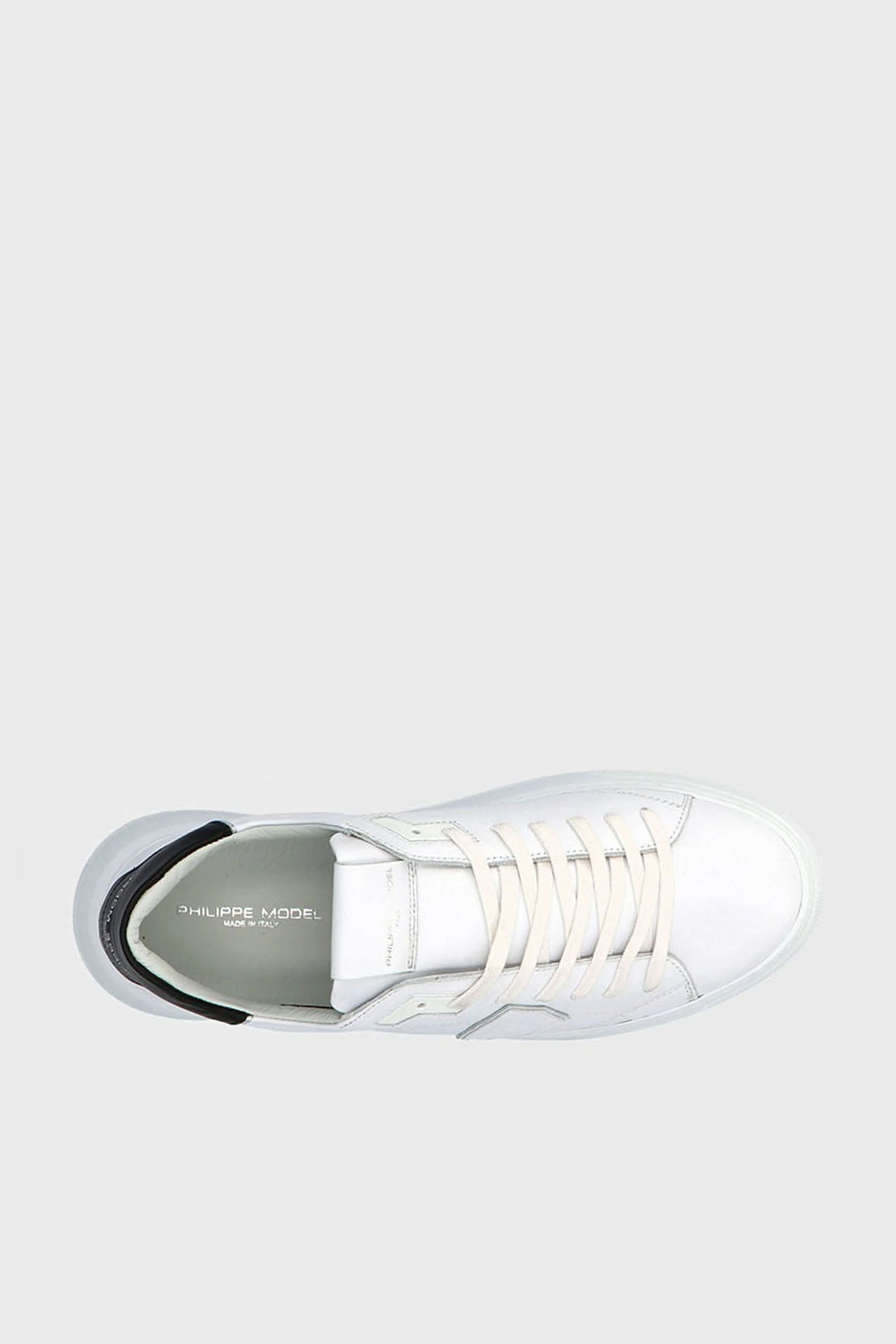 Philippe Model Sneaker Temple Veau Pelle Bianco/Nero - 5