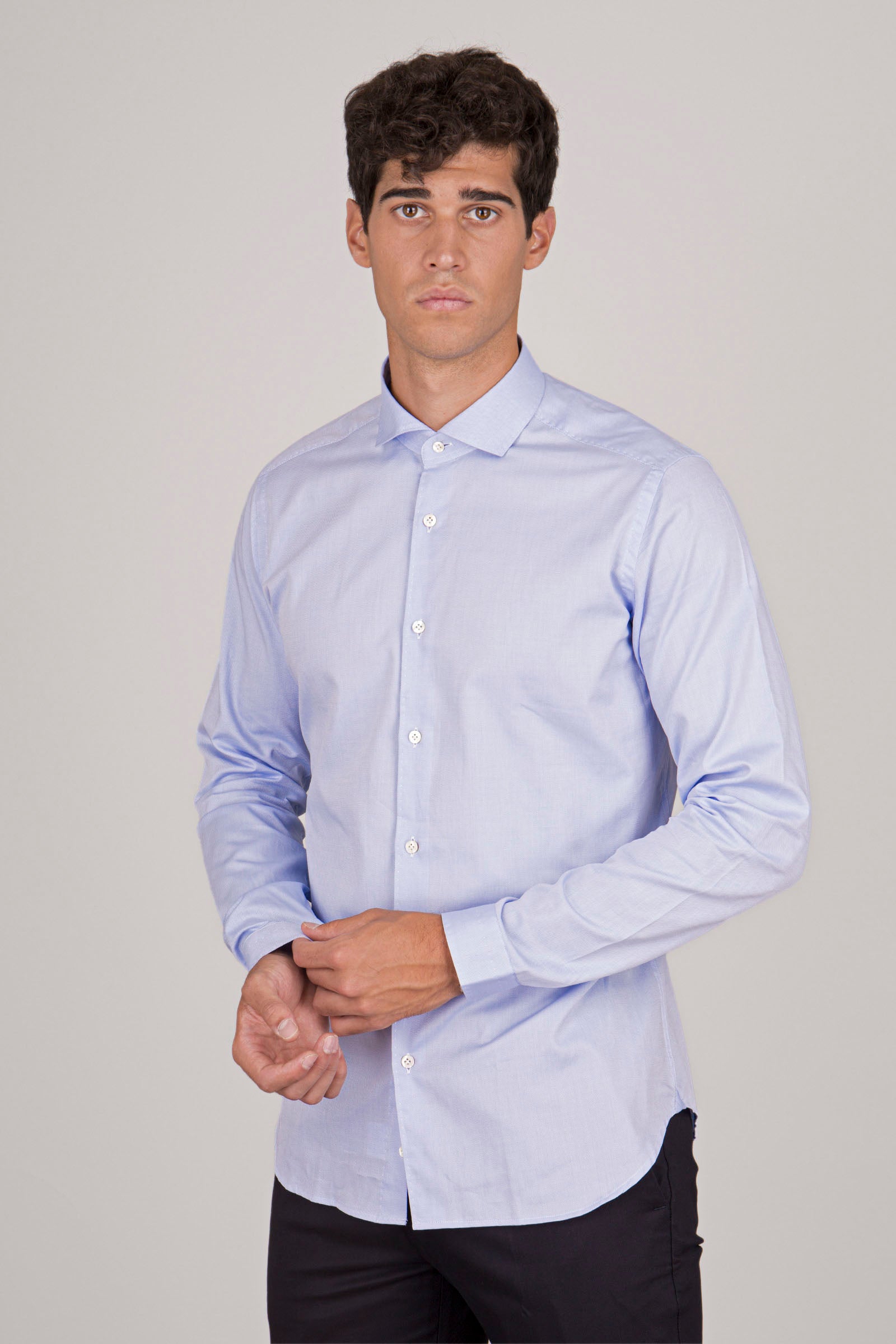 Dnl Camicia Collo Francia Azzurro Uomo - 3