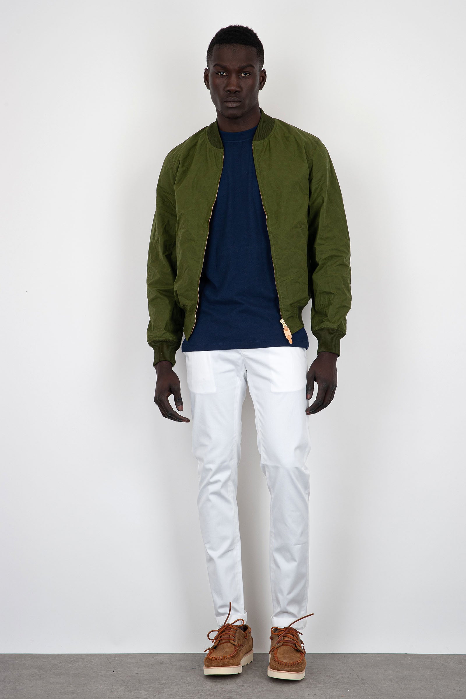 Manifattura Ceccarelli Bomber Coat Cotone Verde Chiaro - 2