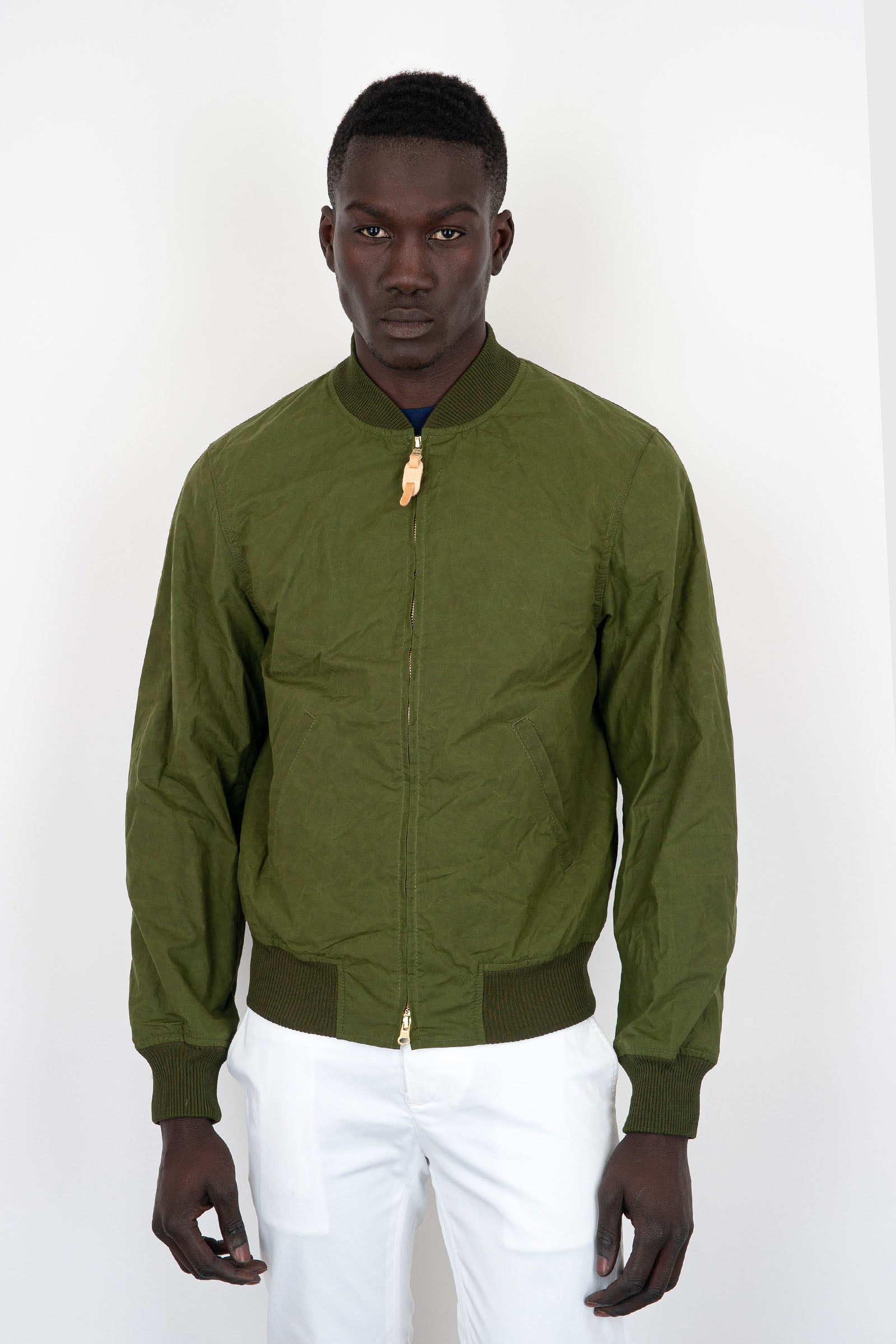 Manifattura Ceccarelli Bomber Coat Cotone Verde Chiaro - 1