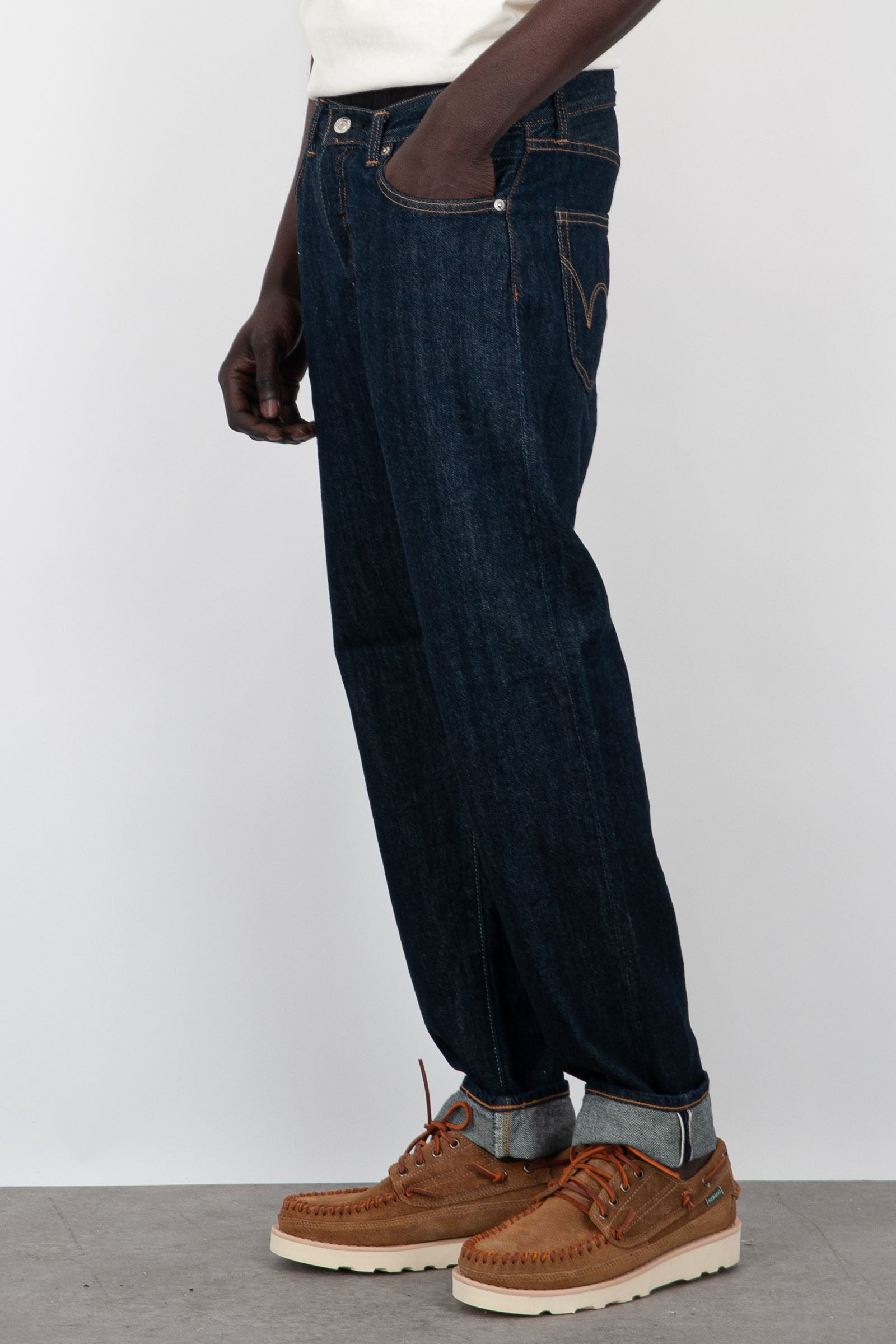 Edwin Jeans Regular Tapered Denim Blu Scuro - 4