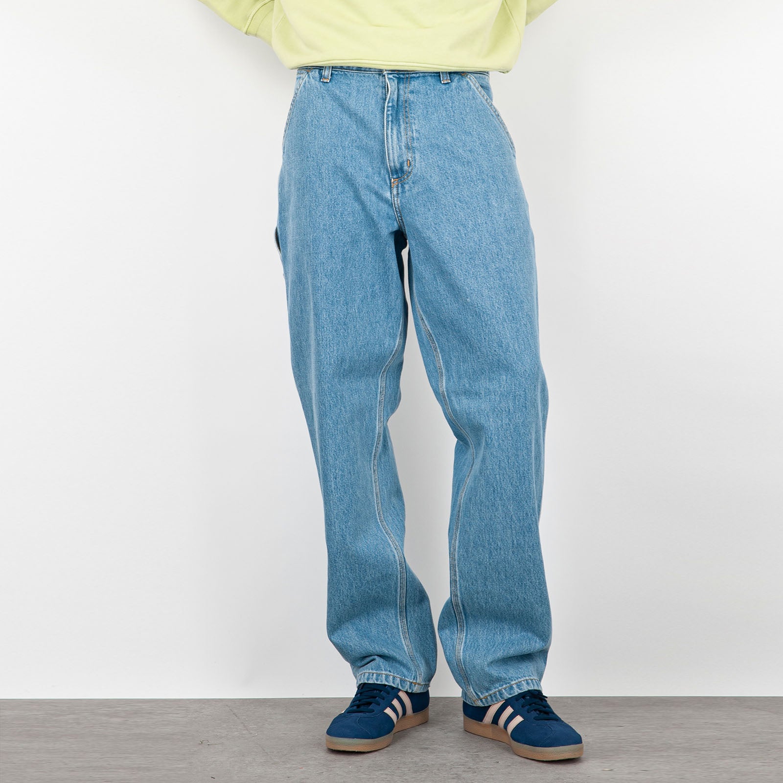 Carhartt WIP Jeans Single Knee Cotone Blu Chiaro - 8
