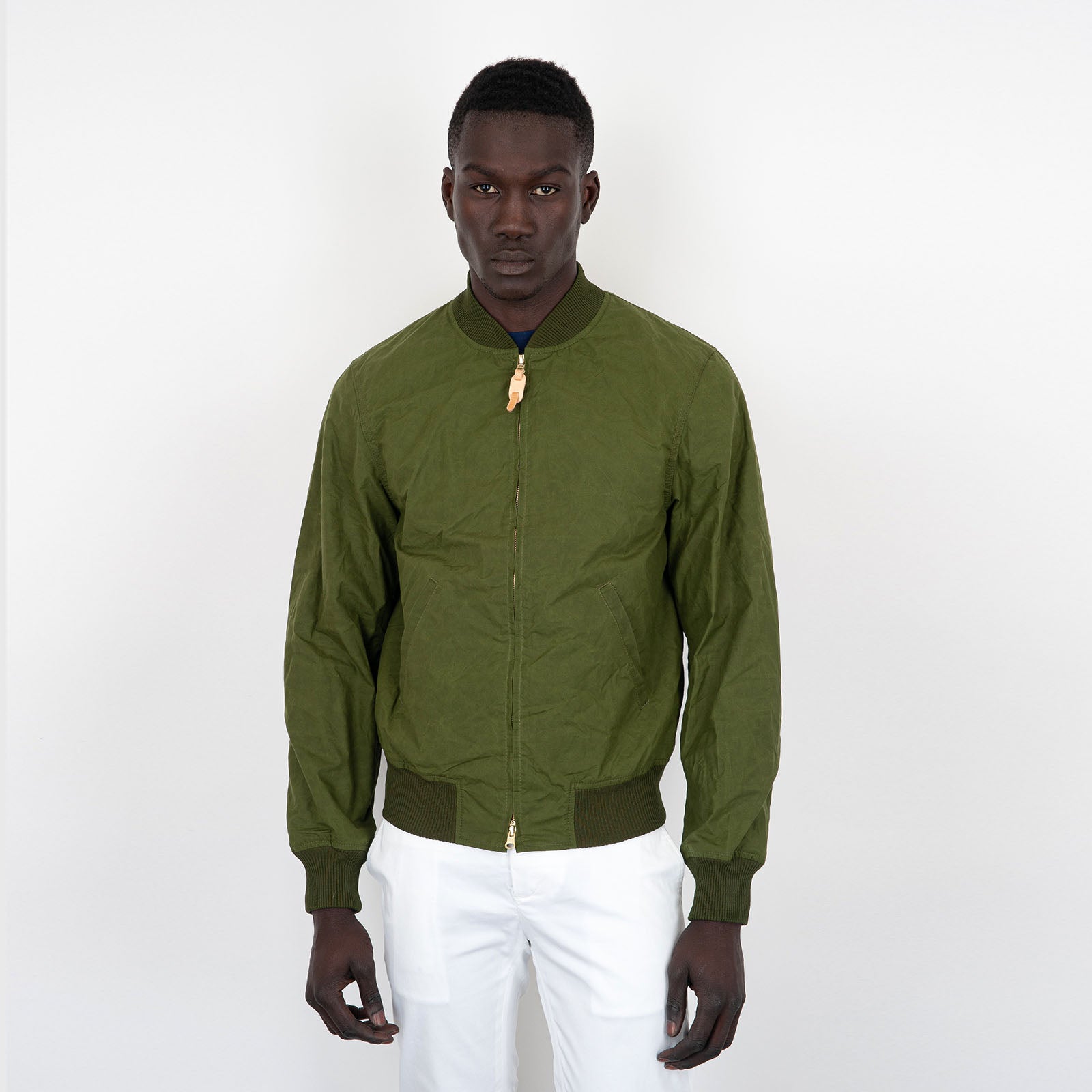 Manifattura Ceccarelli Bomber Coat Cotone Verde Chiaro - 7
