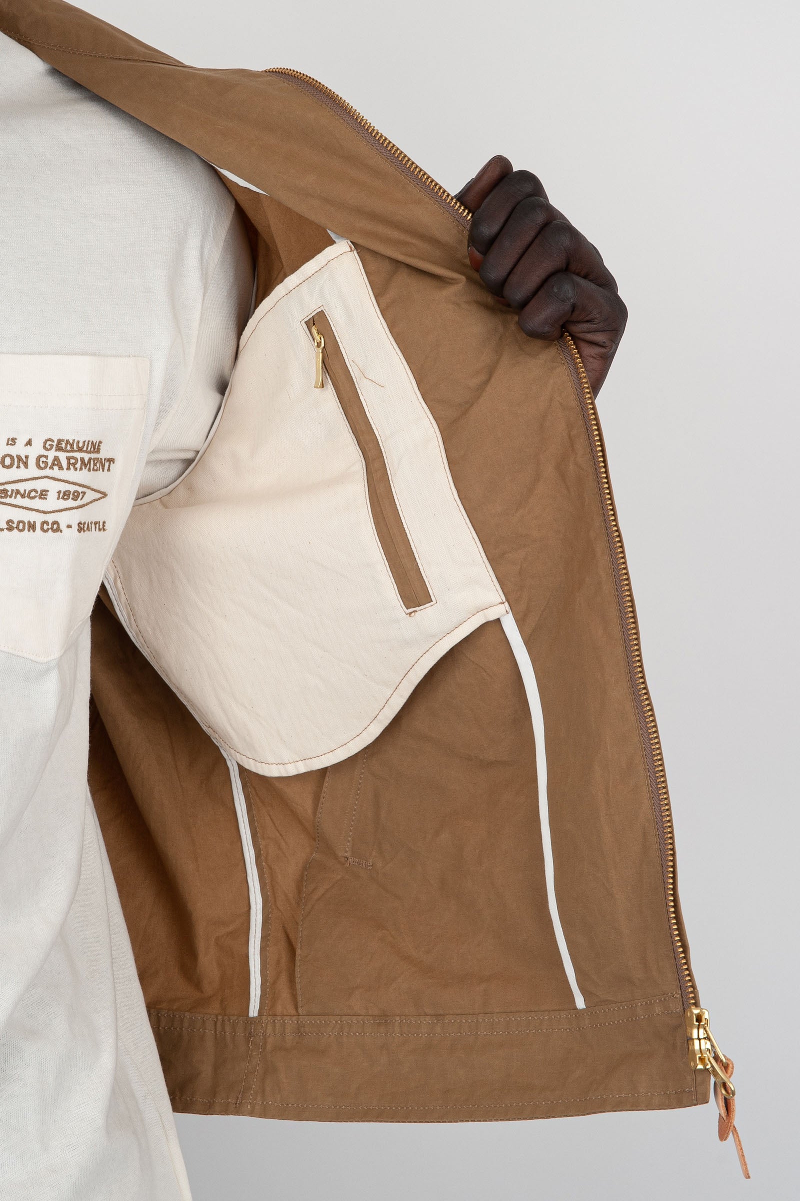 Manifattura Ceccarelli Blazer Coat 6024-QP Dark Tan Cotton Beige - 6