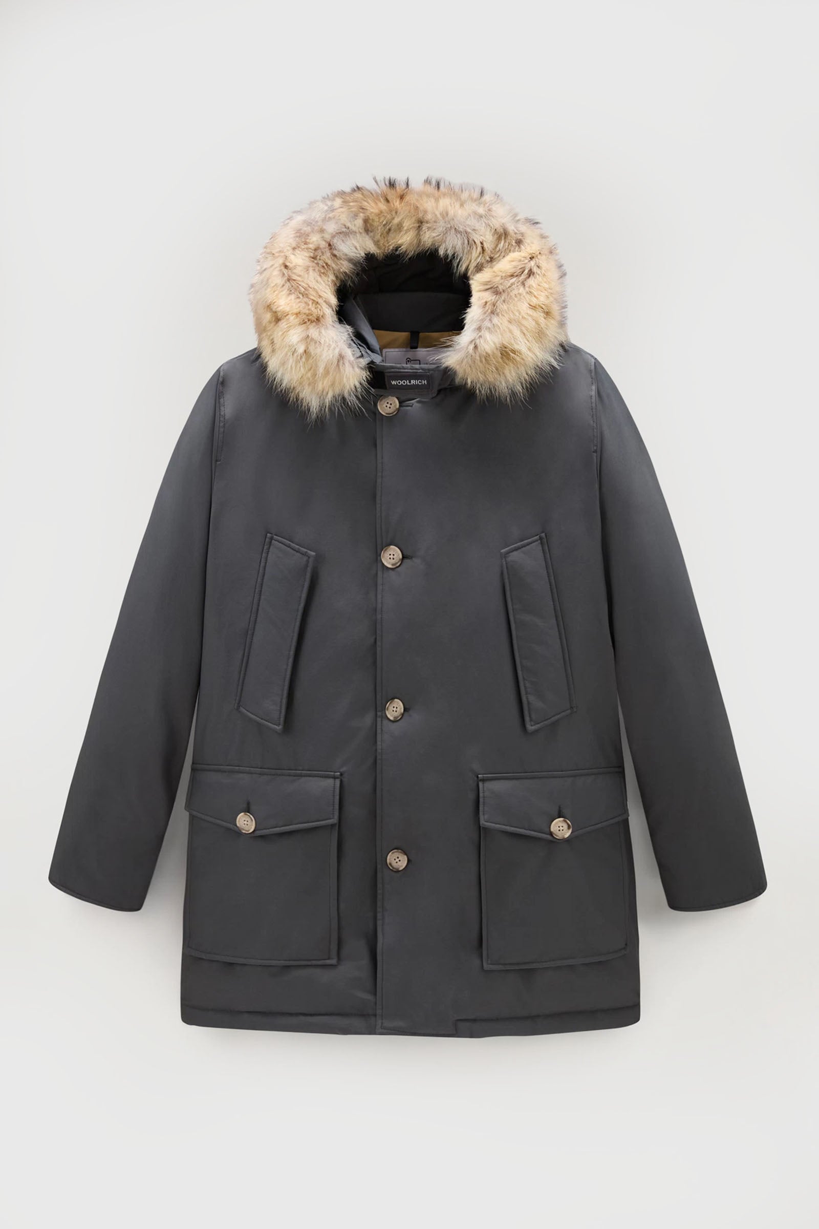 Woolrich Arctic Parka Ramar Cloth con Pelliccia Removibile Grigio - 4