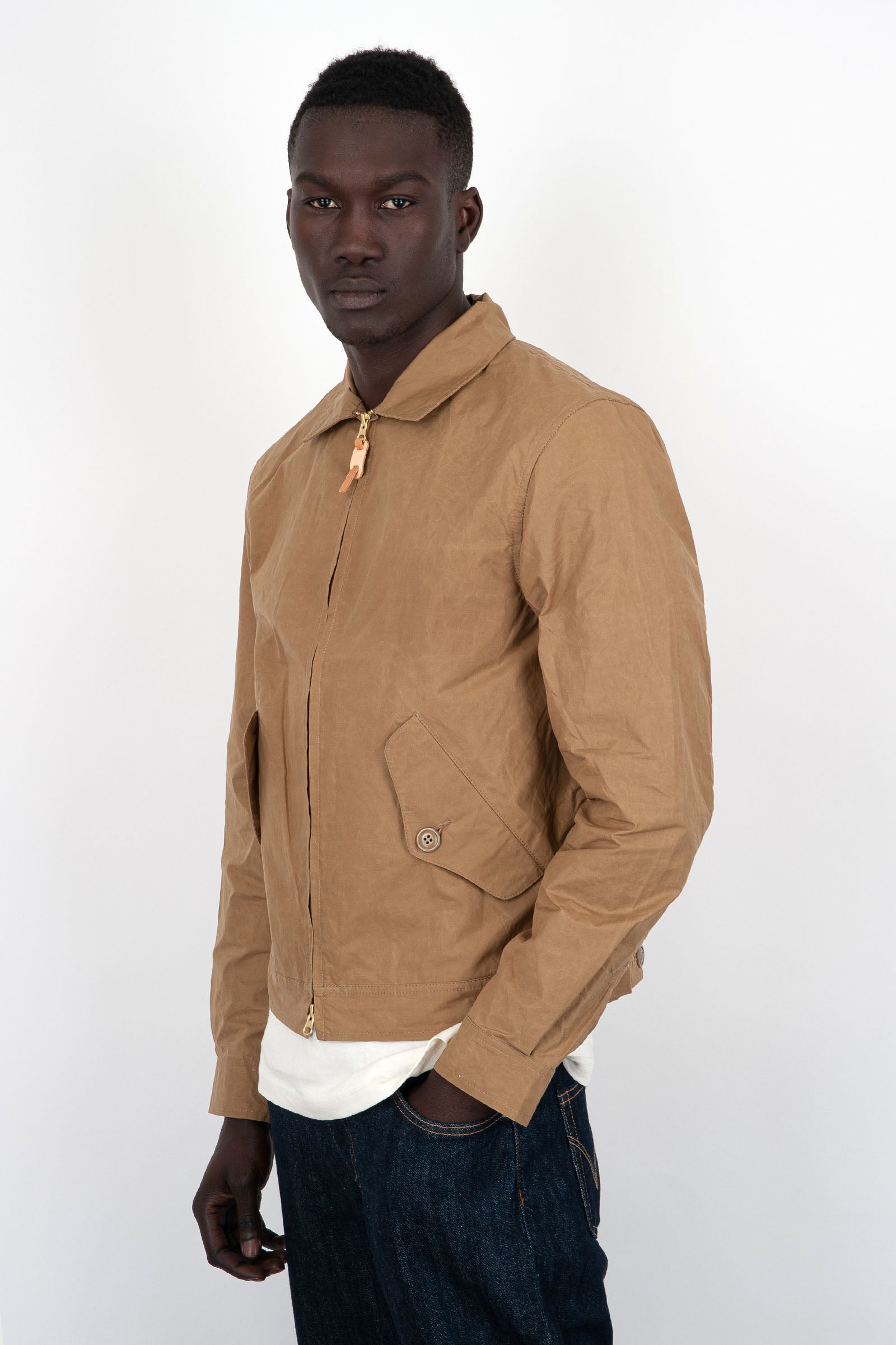 Manifattura Ceccarelli Blazer Coat 6024-QP Dark Tan Cotton Beige - 1