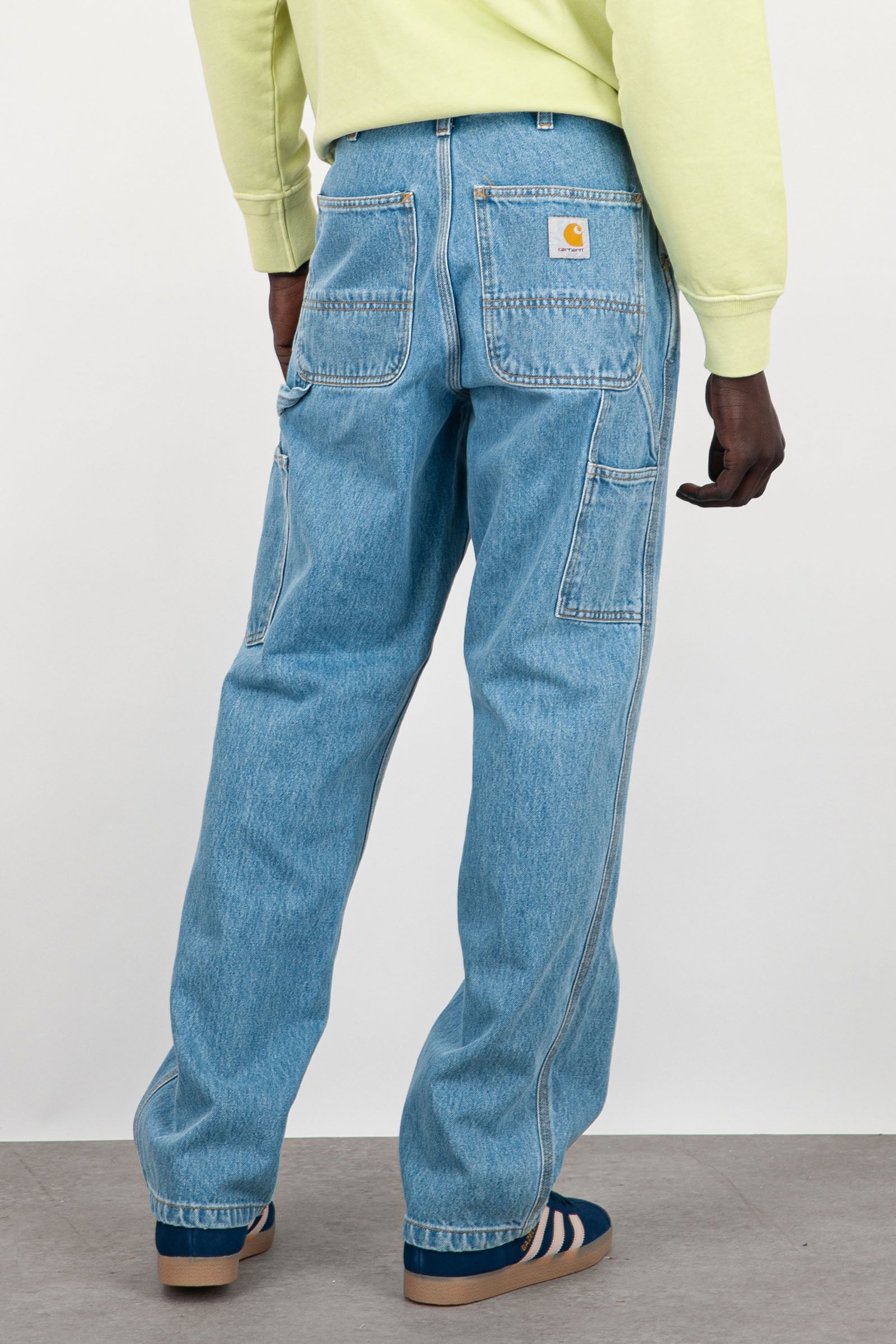 Carhartt WIP Jeans Single Knee Cotone Blu Chiaro - 3