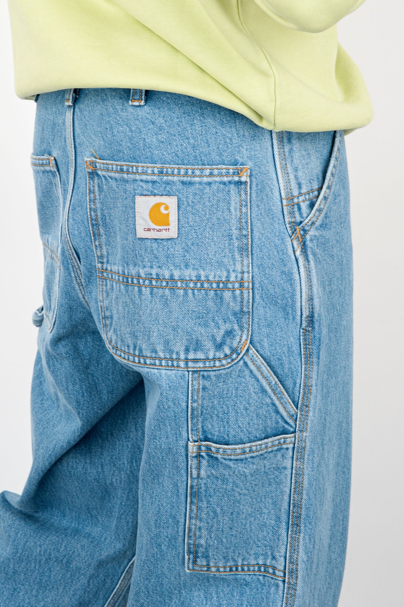 Carhartt WIP Jeans Single Knee Cotone Blu Chiaro - 2
