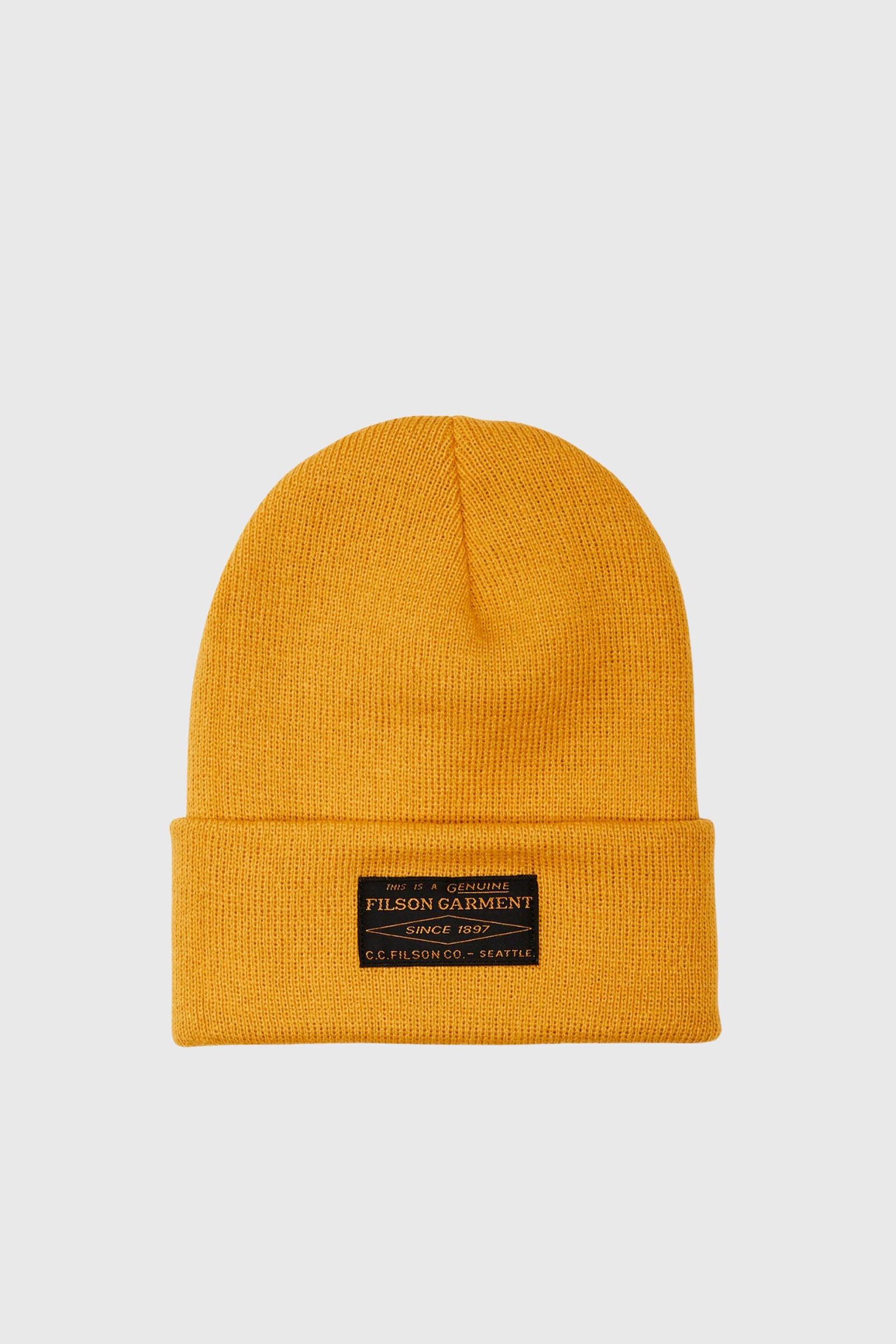 Filson Ballard Watch Cap Mustard Unisex in Synthetic Material