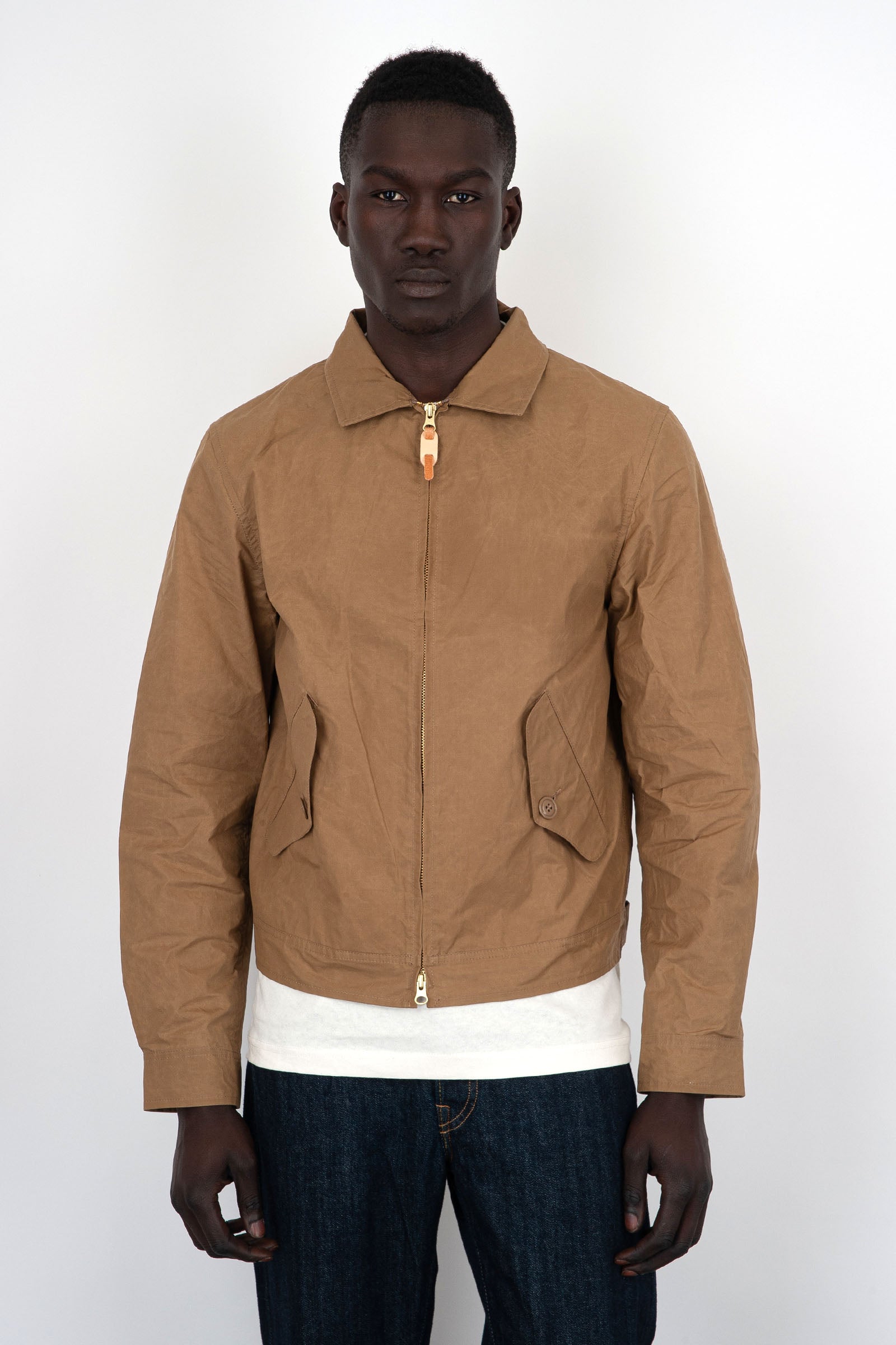 Manifattura Ceccarelli Blazer Coat 6024-QP Dark Tan Cotton Beige - 3