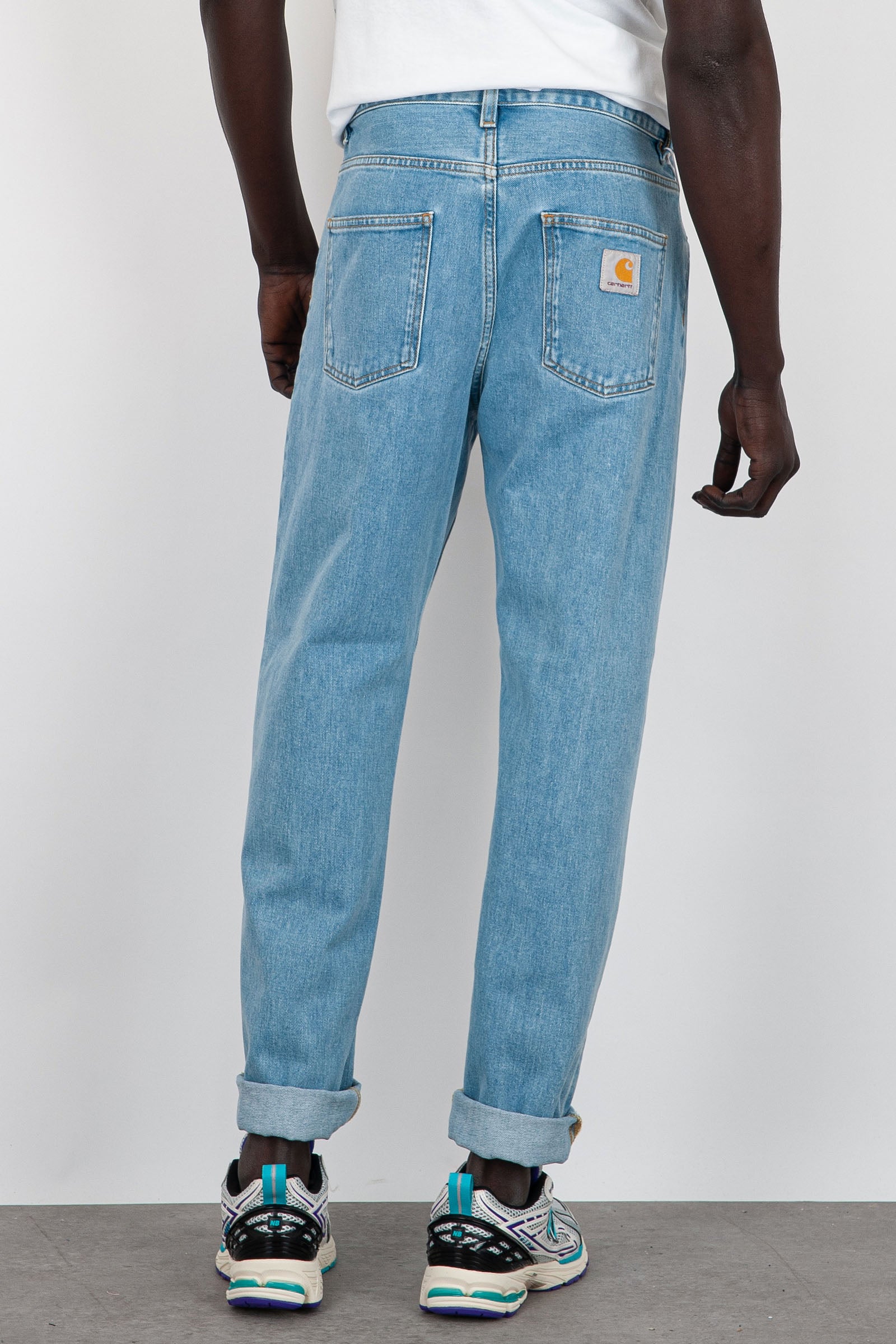 Carhartt WIP Jeans Newel Cotone Blu Chiaro - 5