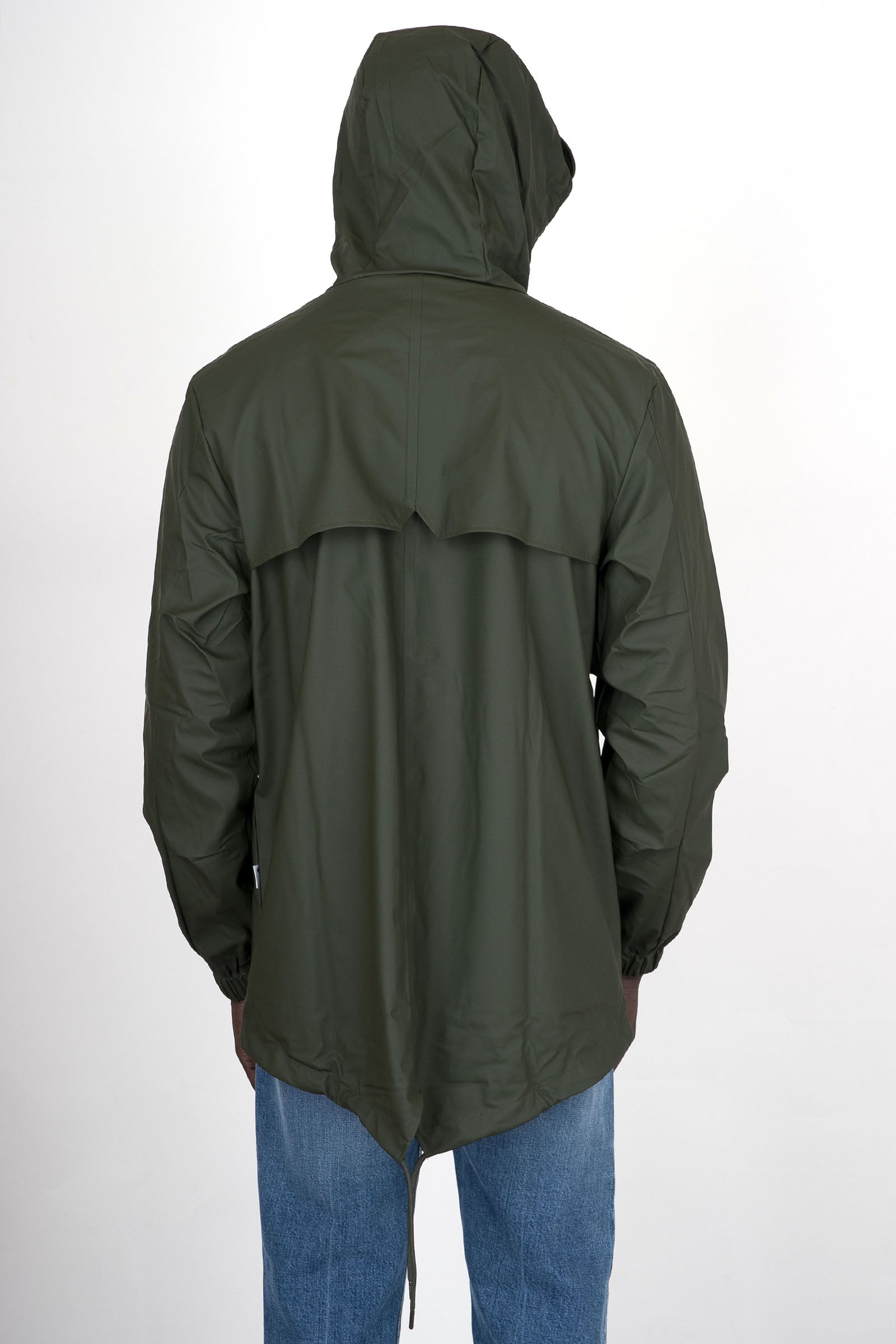 Rains Fishtail Jacket Verde Scuro Uomo - 4