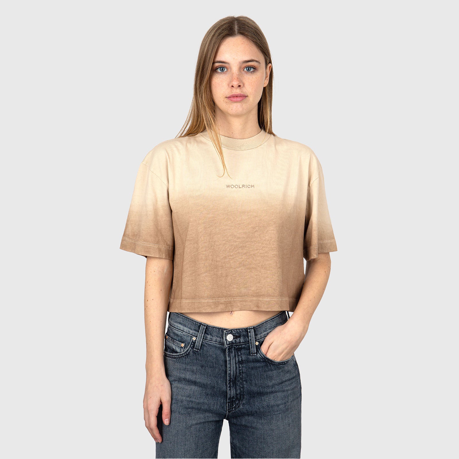 Woolrich T-Shirt Tye Dye Cotone Beige - 6