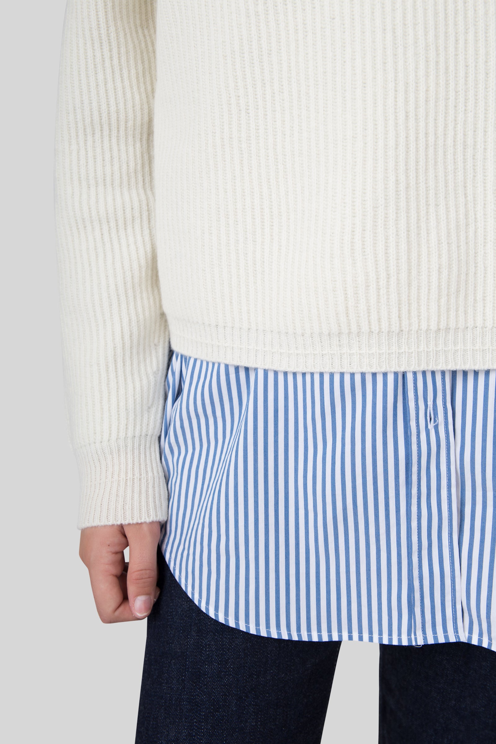 Grifoni Maglia Girocollo Inglese Panna Donna - 7