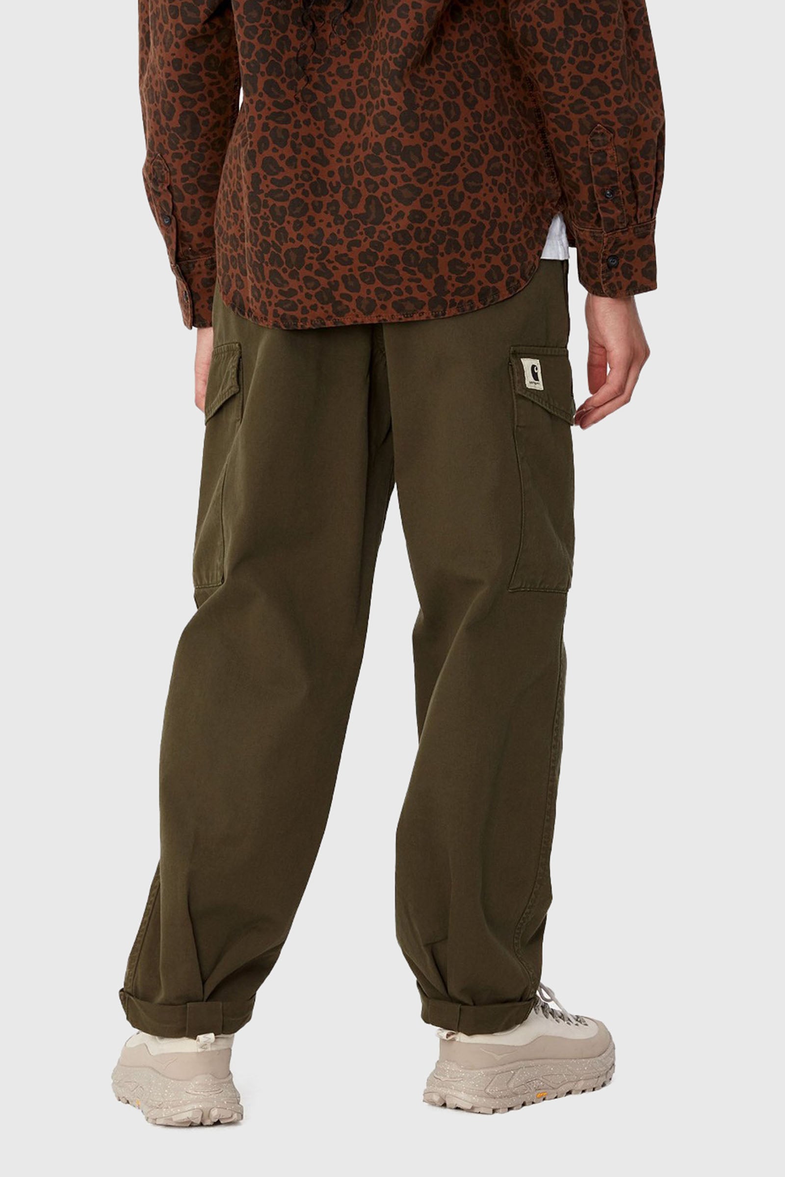 Carhartt Wip W' Collins Pant Verde Militare Donna - 4