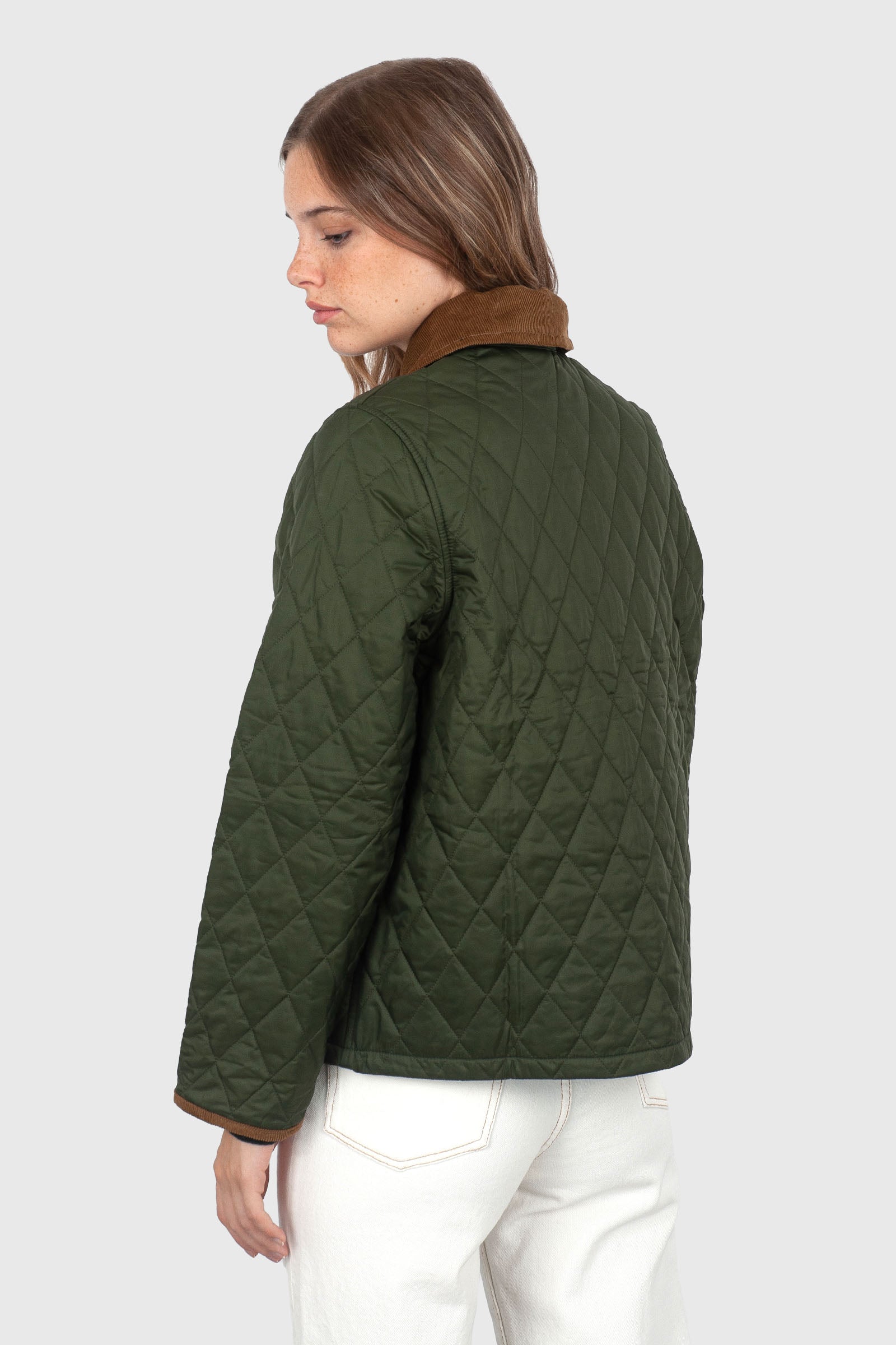 Barbour 30th Anniverasry Cropped Liddesdale Quilted Verde Oliva Donna - 4