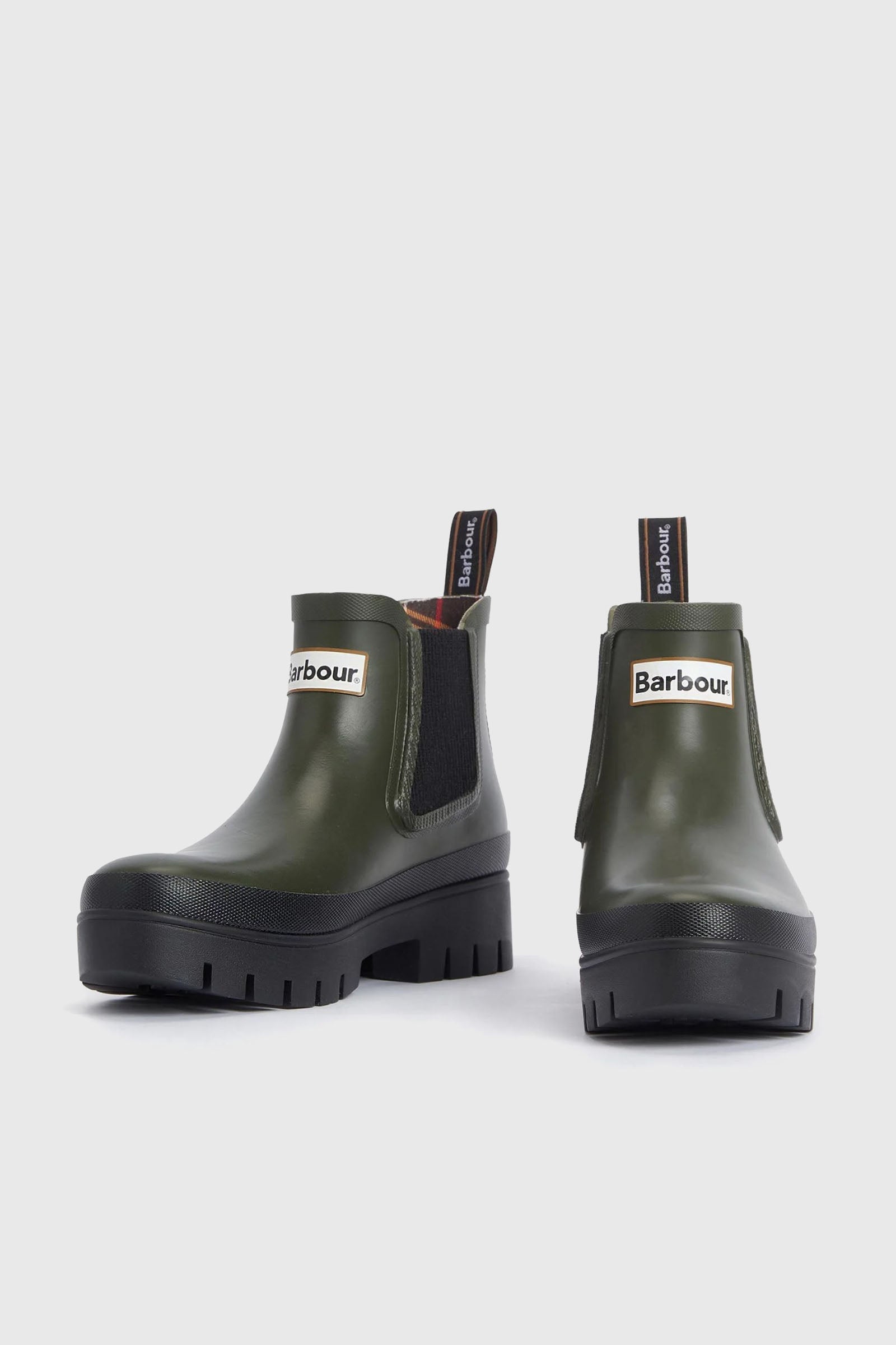 Barbour Chelsea Welly Boot Halton Verde Oliva Donna - 2