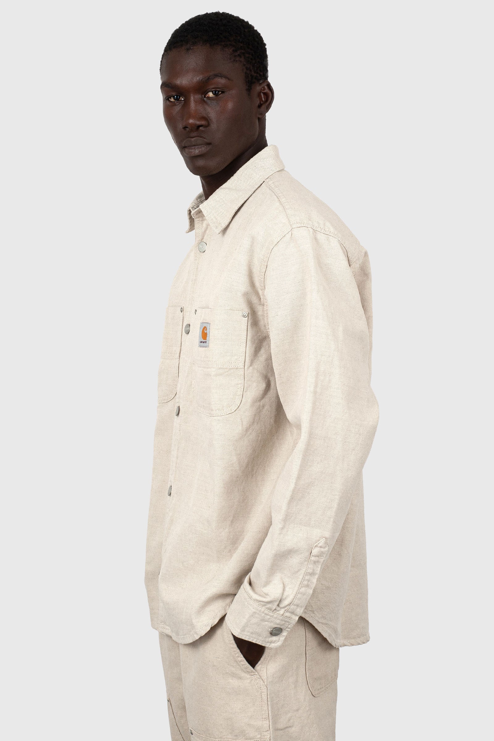 Carhartt Wip Walter Shirt Jac Beige Chiaro Uomo - 3