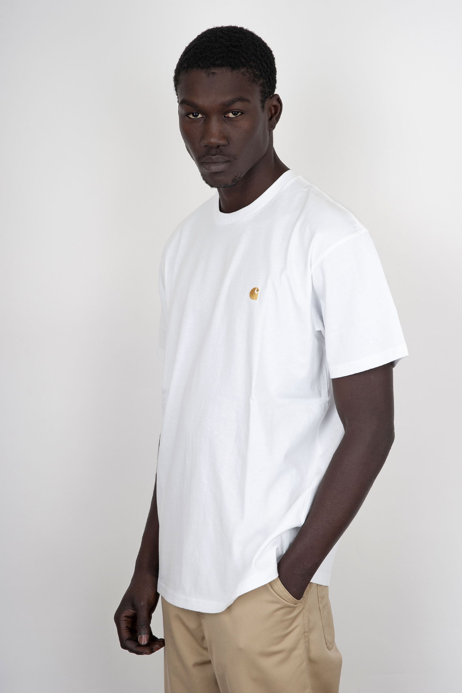 Carhartt Wip T-shirt S/s Chase Bianco Uomo - 4