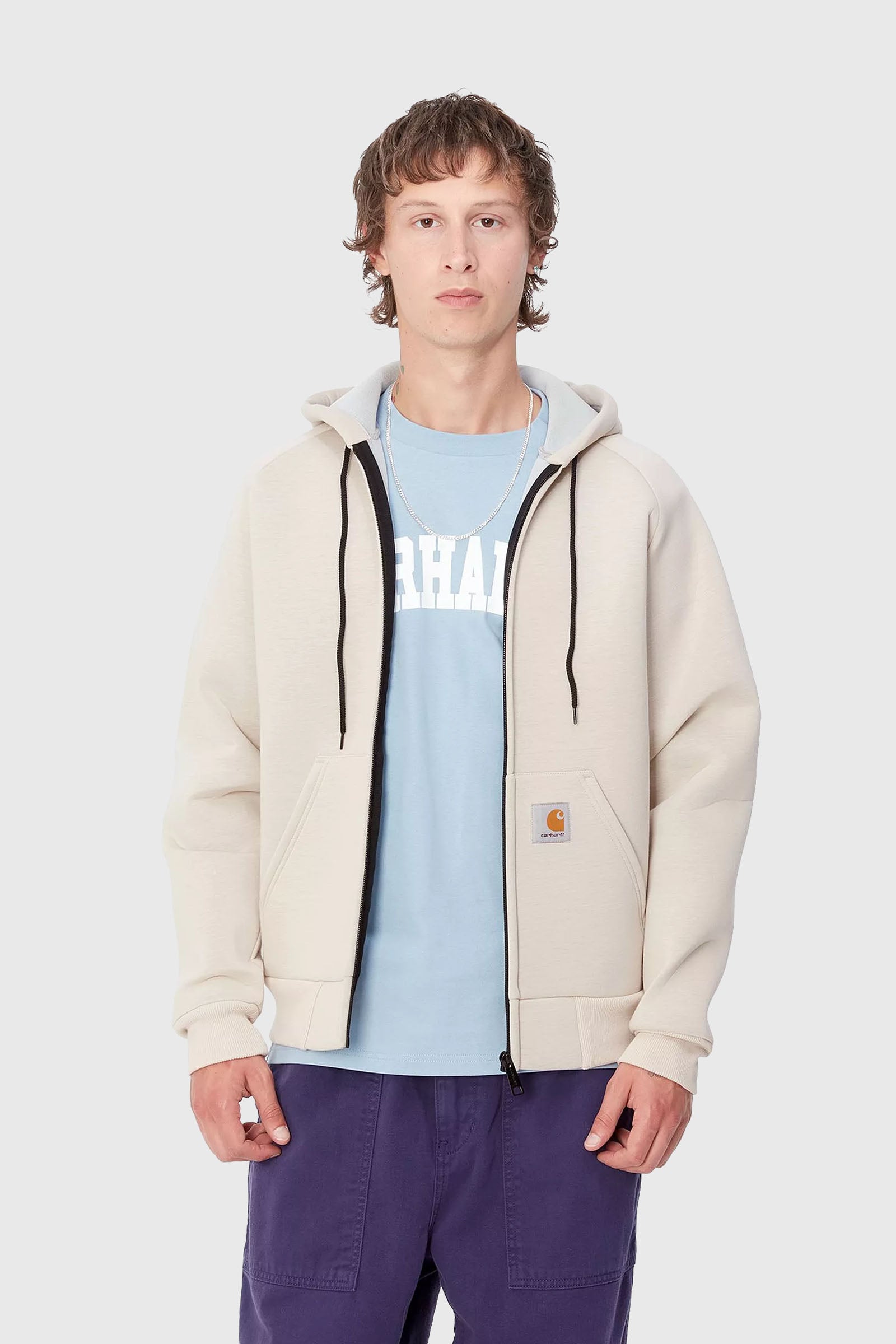 Carhartt Wip Car-lux Hooded Jacket Beige Chiaro Uomo - 2